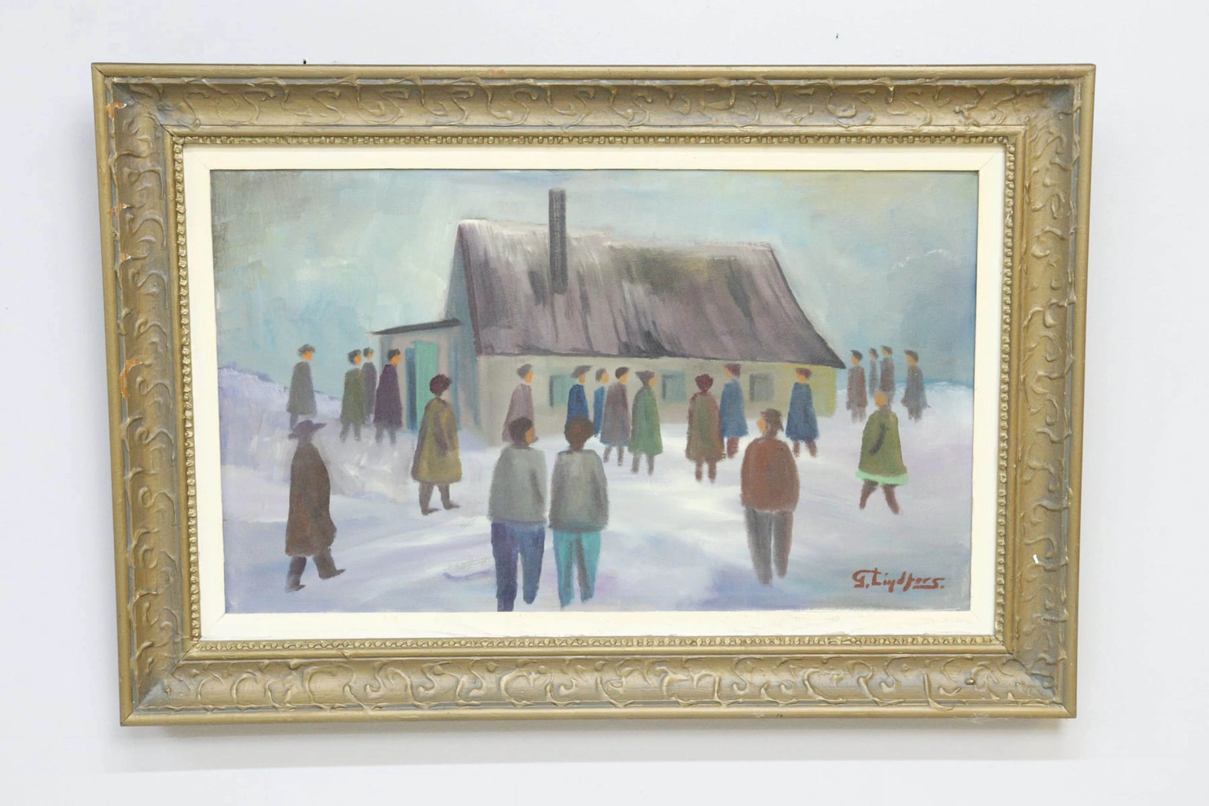 Gunnar Lindfors, olja på duk, signerad