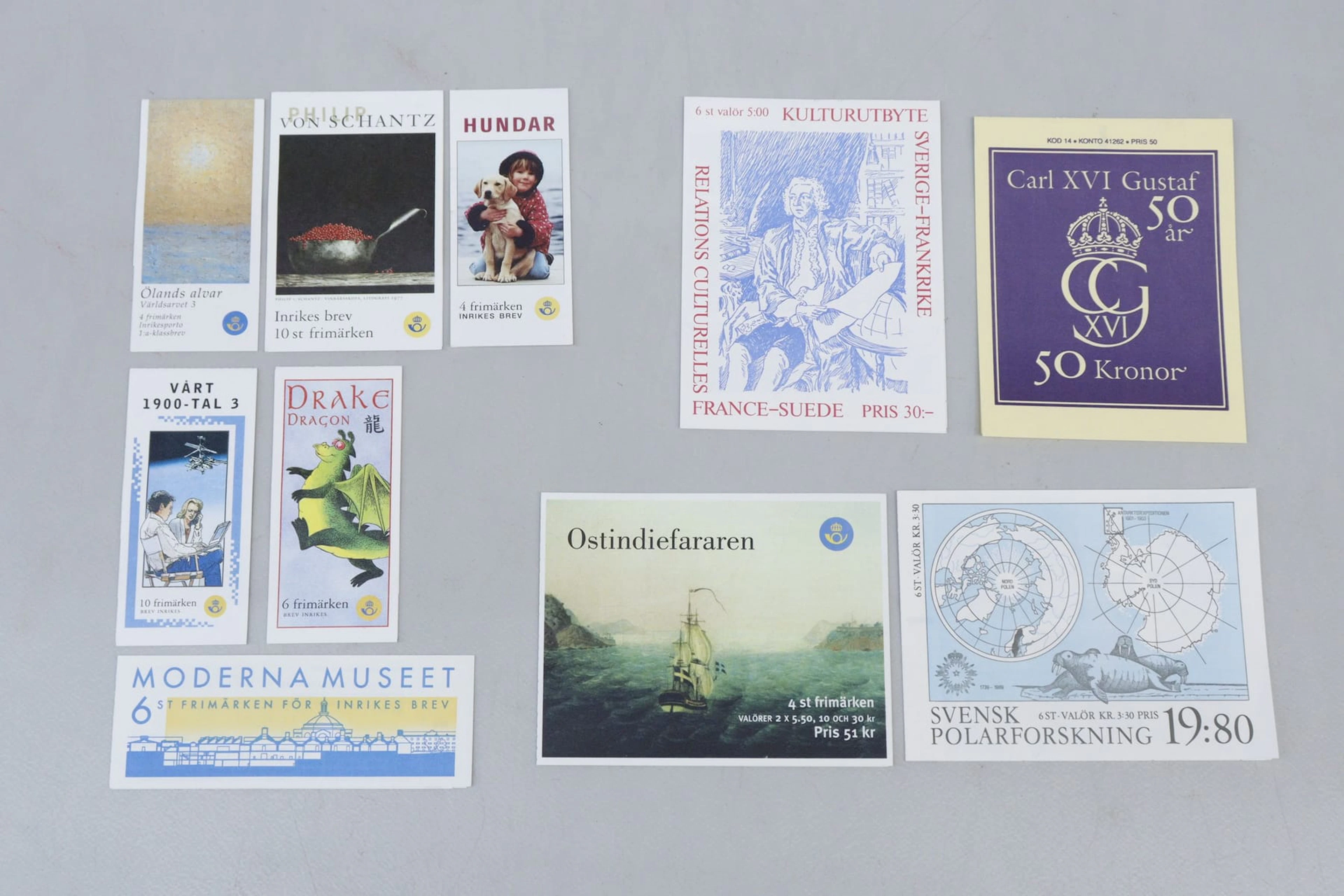 Brevfrimärken, 40st, inrikes, samt frimärken värde 150kr