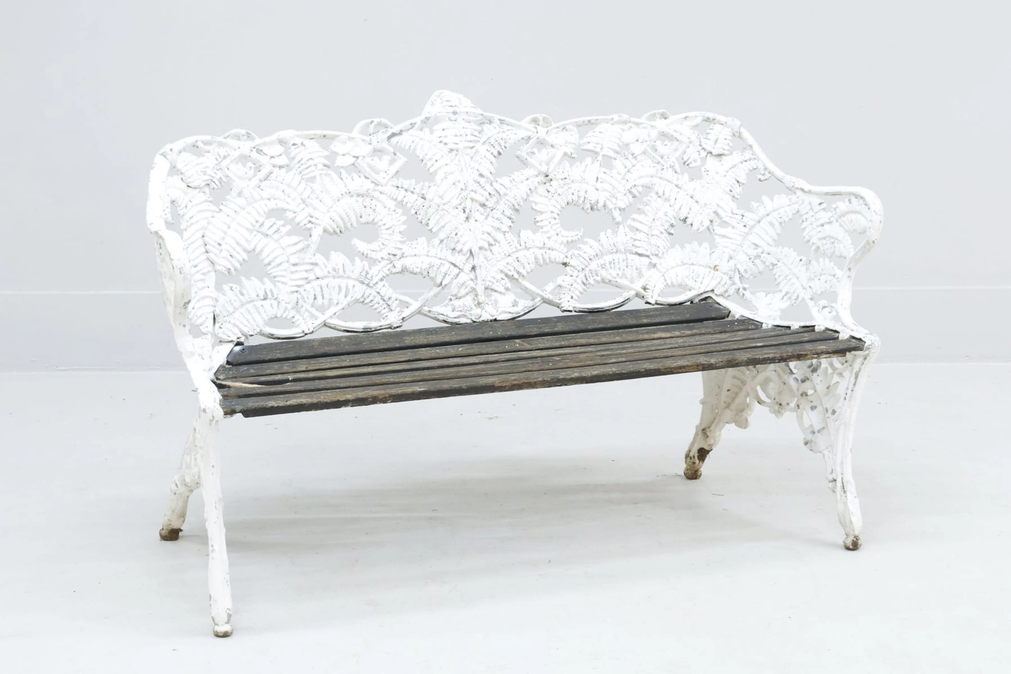 Trädgårdssoffa, ormbunke, gjuten aluminium, Riab