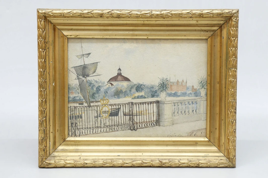 Oidentifierad konstnär, akvarell, signerad, daterad 1889, "Logården"