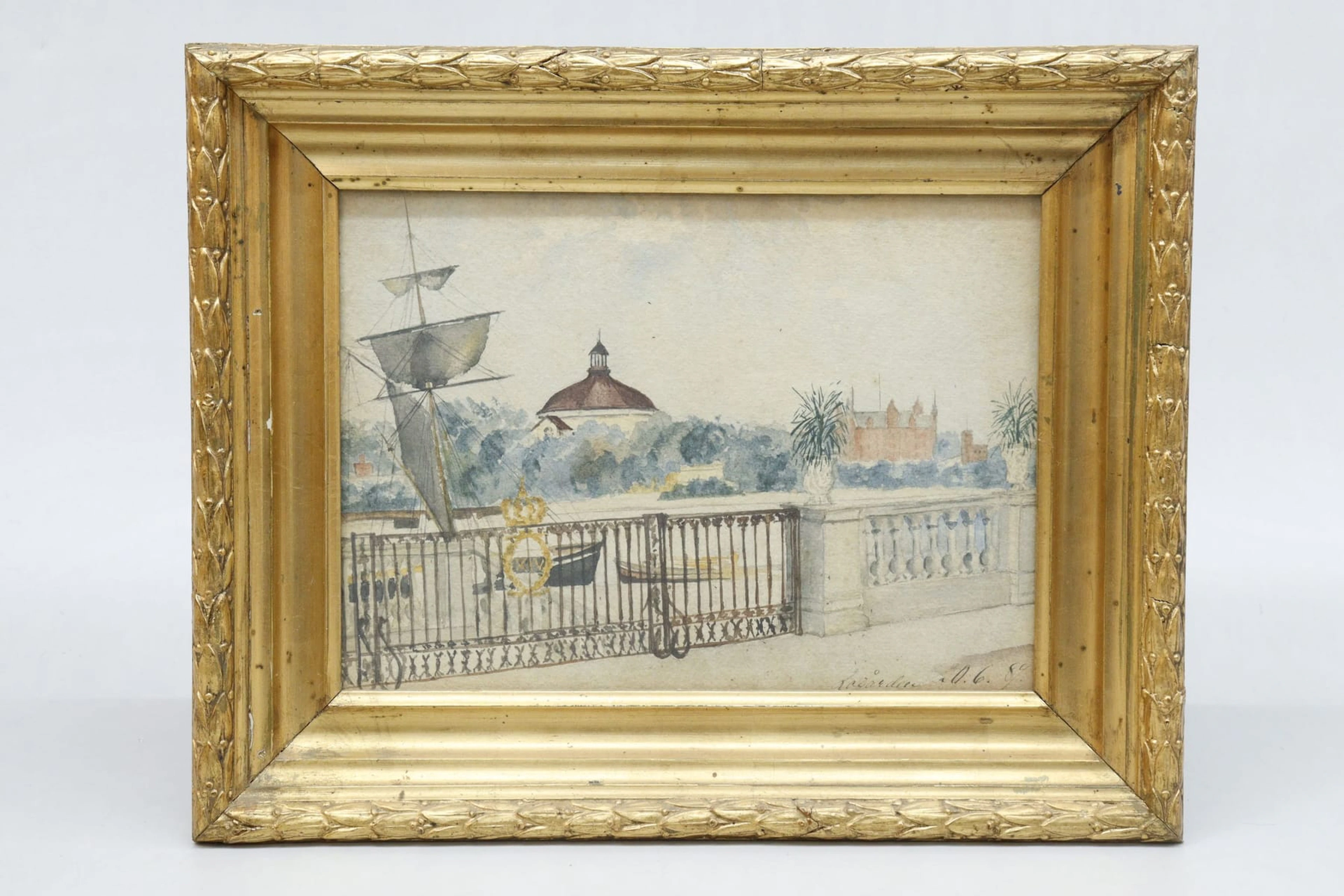 Oidentifierad konstnär, akvarell, signerad, daterad 1889, "Logården"
