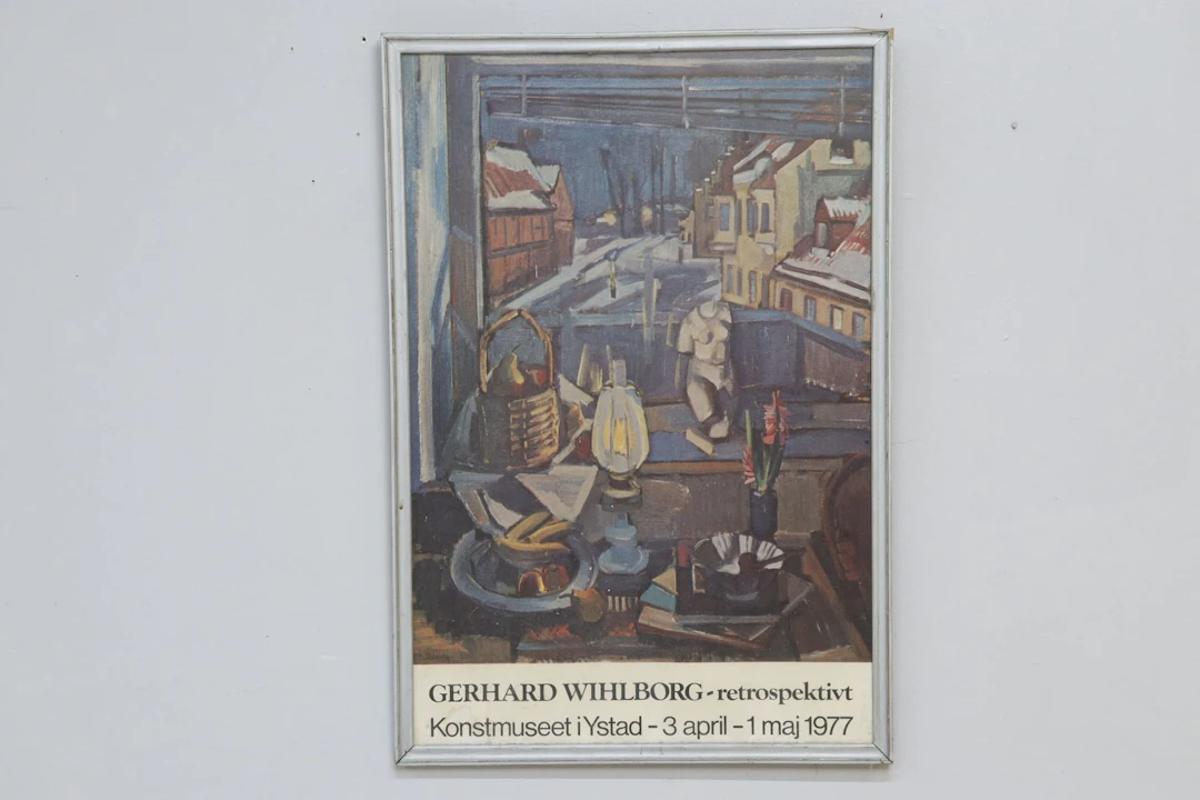 Gerhard Wihlborg, utställnigsaffisch, Konstmuséet Ystad 1977