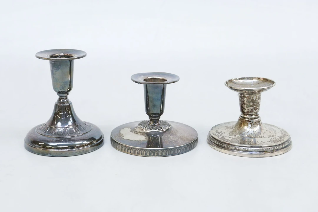 Ljusstakar, 3st, silver