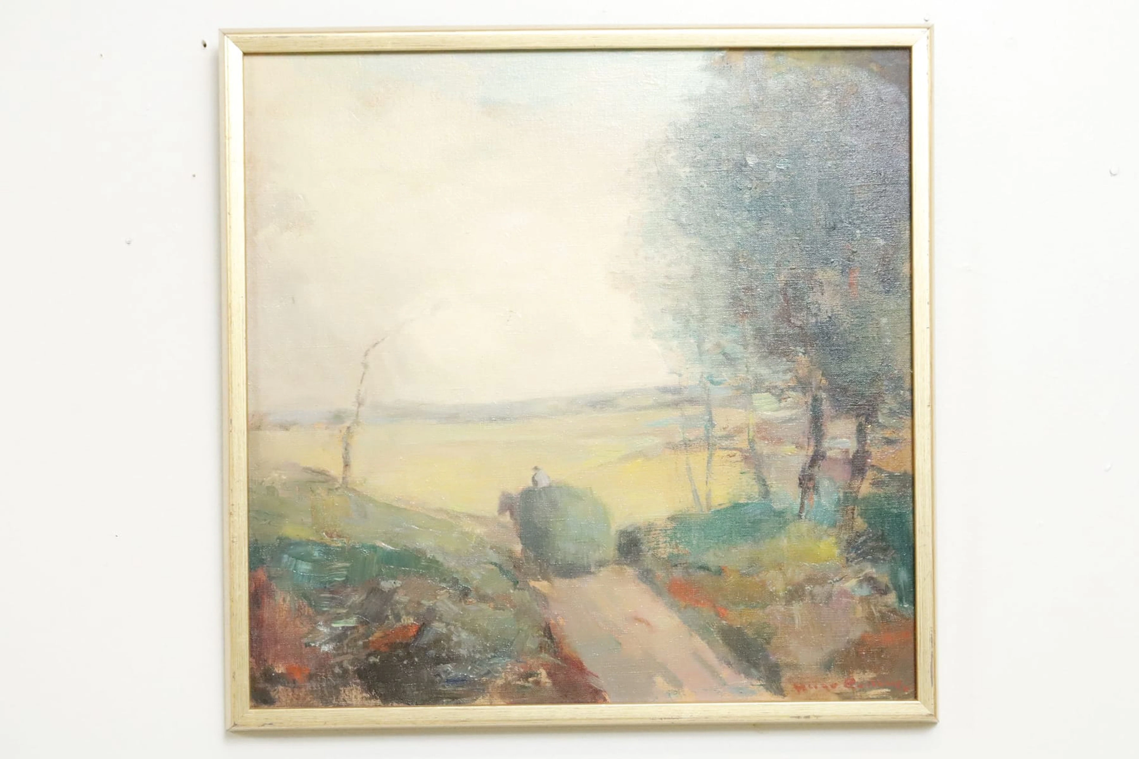 Hugo Carlberg, olja på duk, signerad