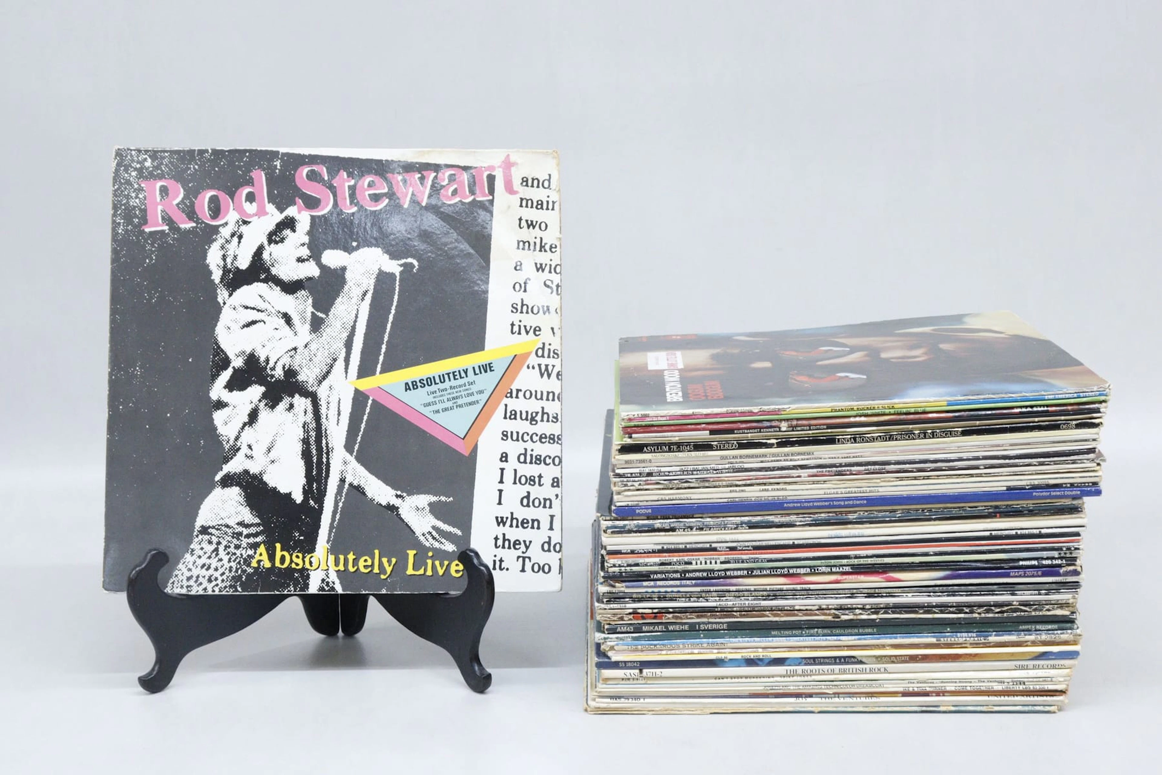 LP-skivor, ca 60st, mest pop, rock och progg