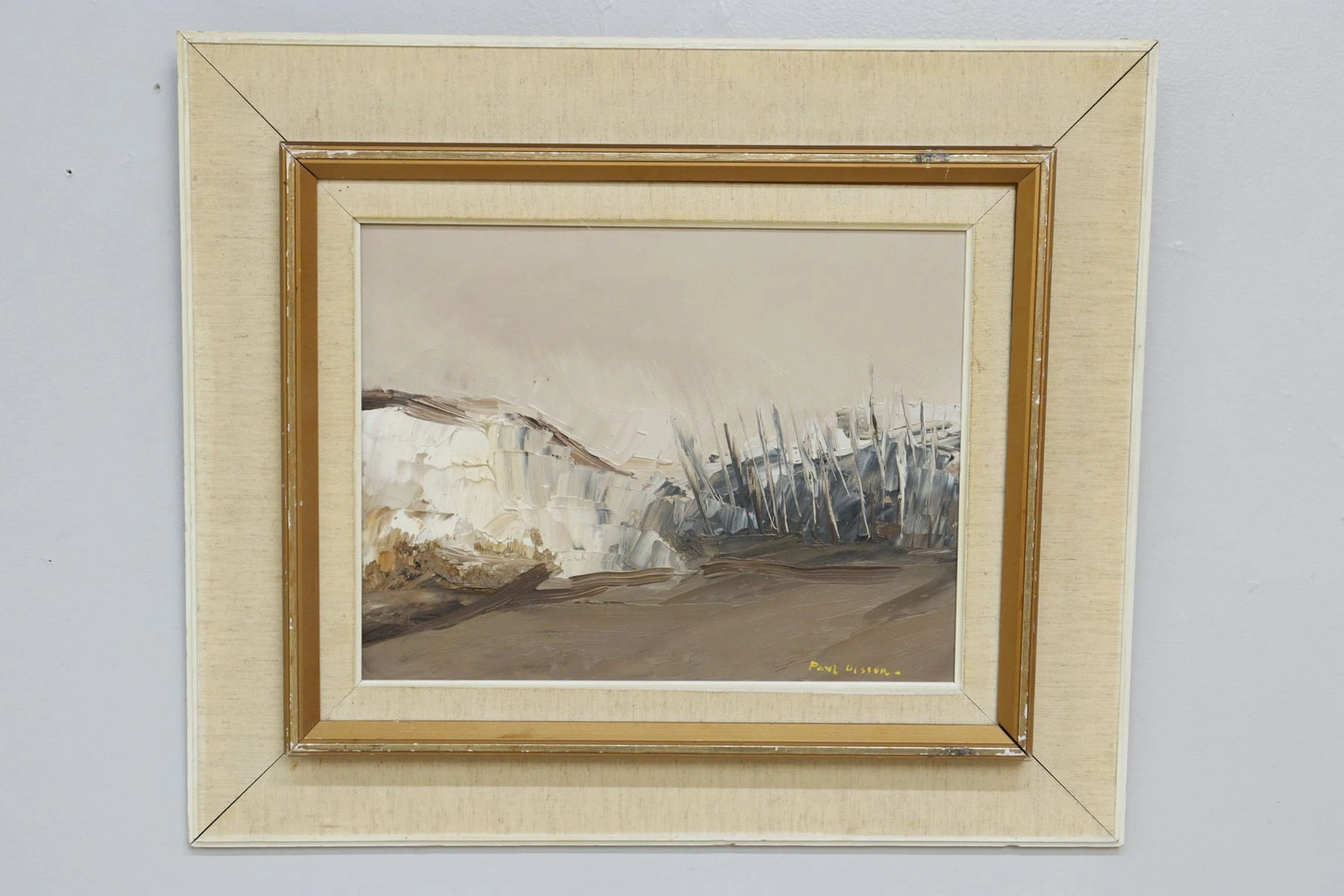 Paul Olsson, "Strandfjelder", olja på duk, signerad