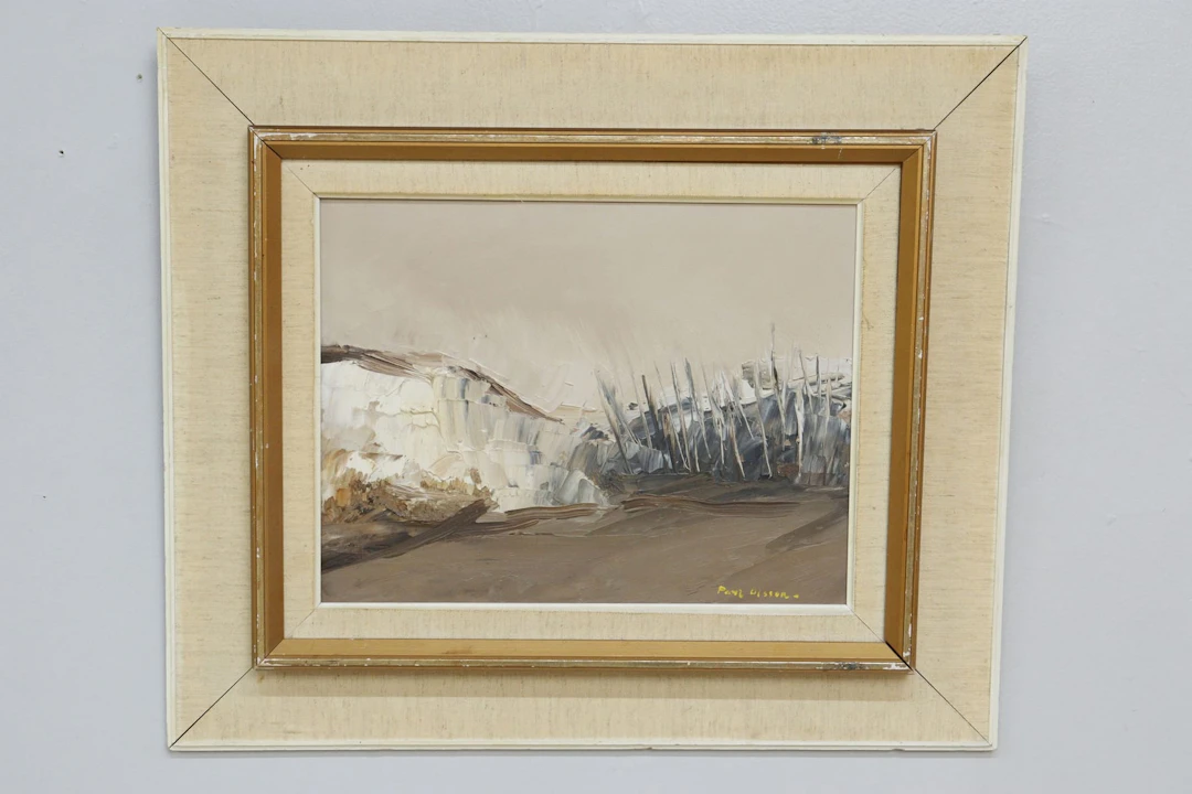 Paul Olsson, "Strandfjelder", olja på duk, signerad