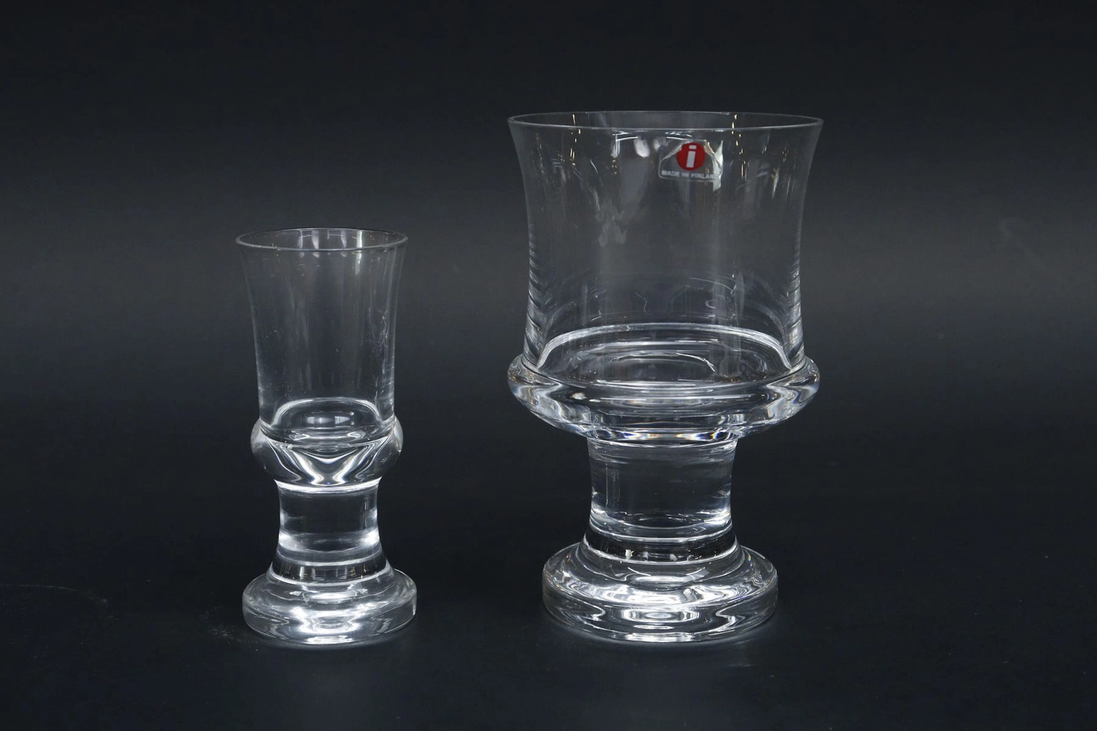 Snaps- och ölglas, 8+7st, "Tavastia", Tapio Wirkkala, Iittala, Finland