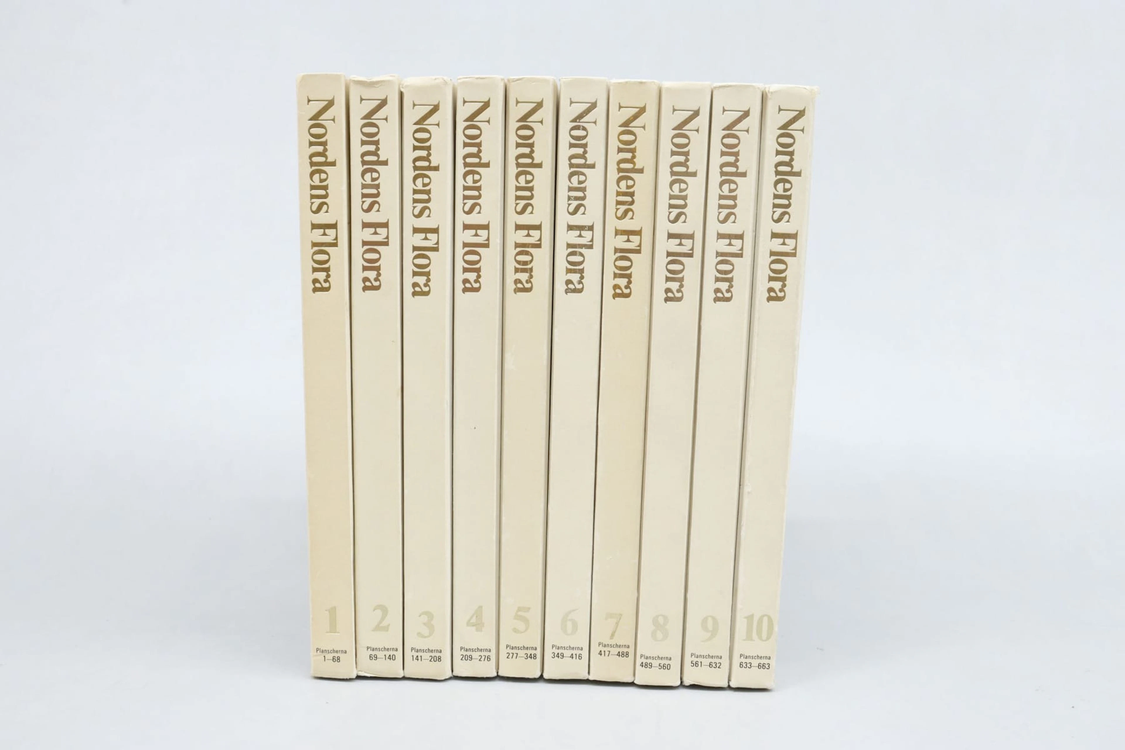 Böcker, 10st, Nordens Flora band 1-10