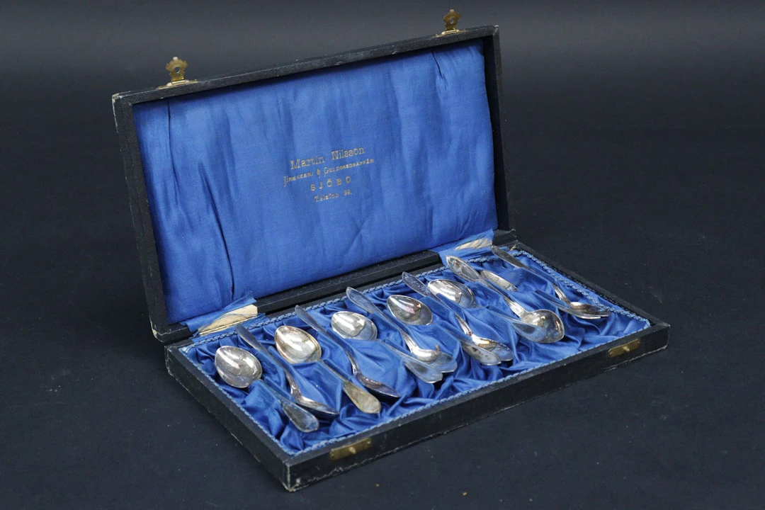 Teskedar, 12st, silver, vikt 126 gram