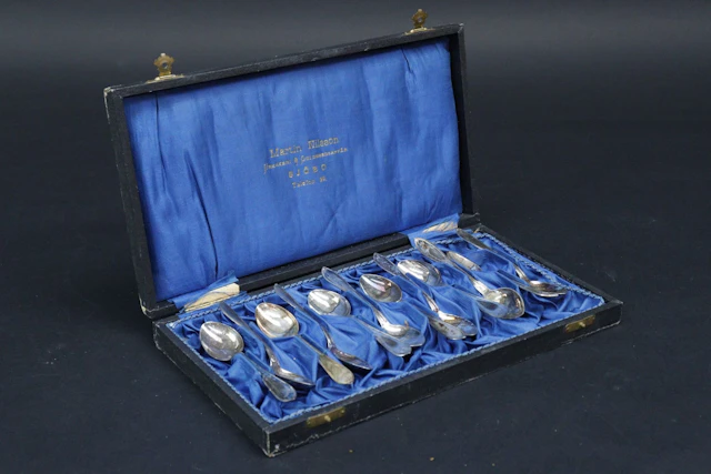 Teskedar, 12st, silver, vikt 126 gram