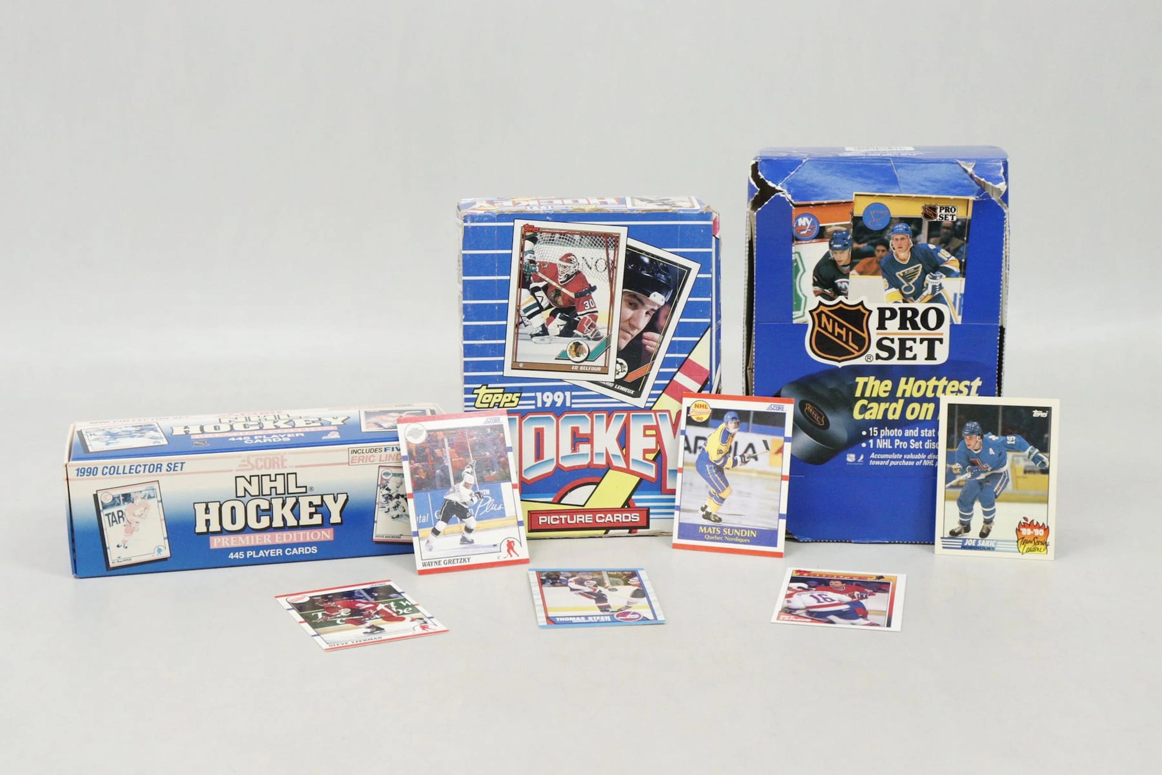 Hockeybilder, ca 1600st, NHL 1990 och 1991, i originallådor