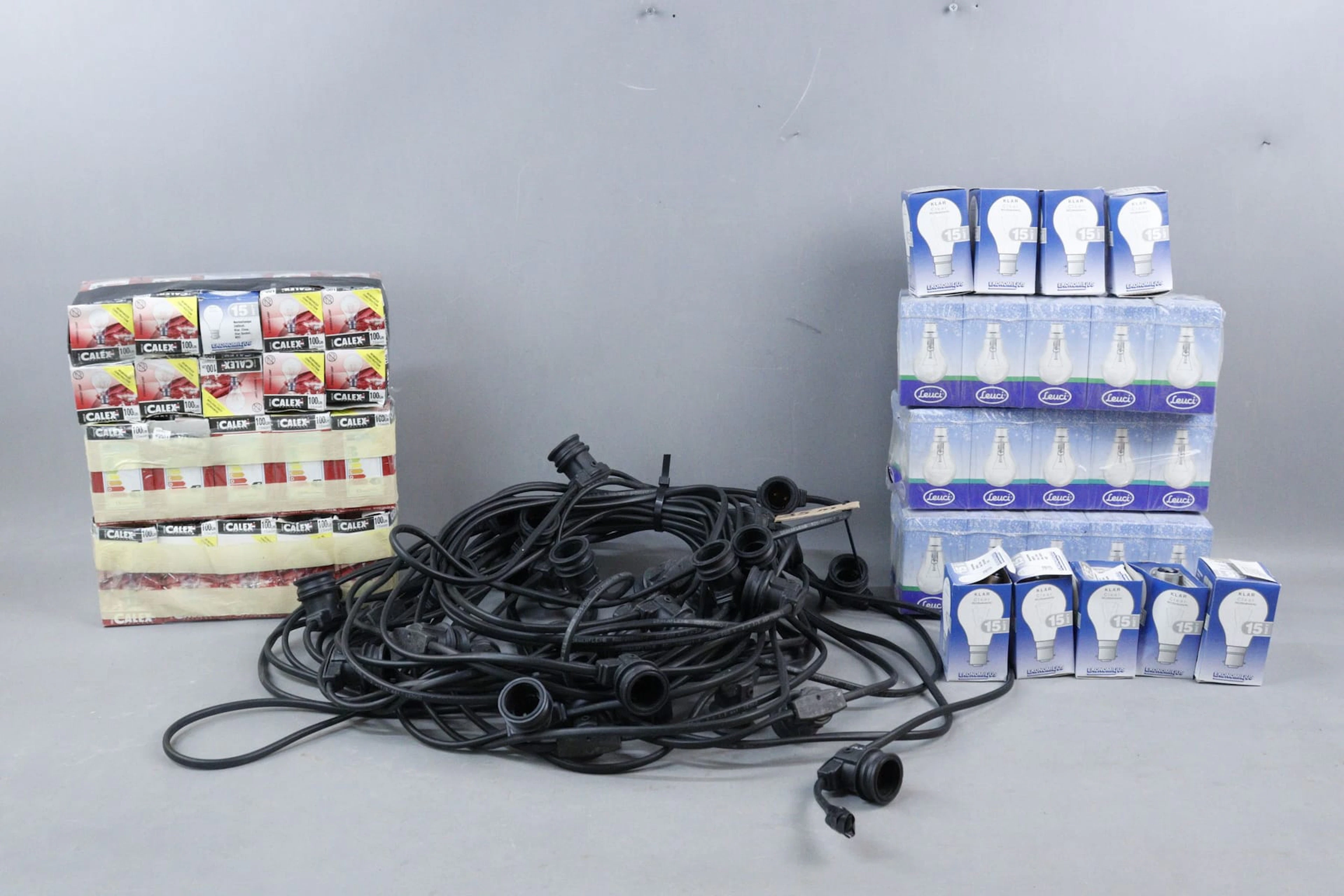 Ljusslinga 35m, med dubbla uppsättning lampor, bajonettfattning