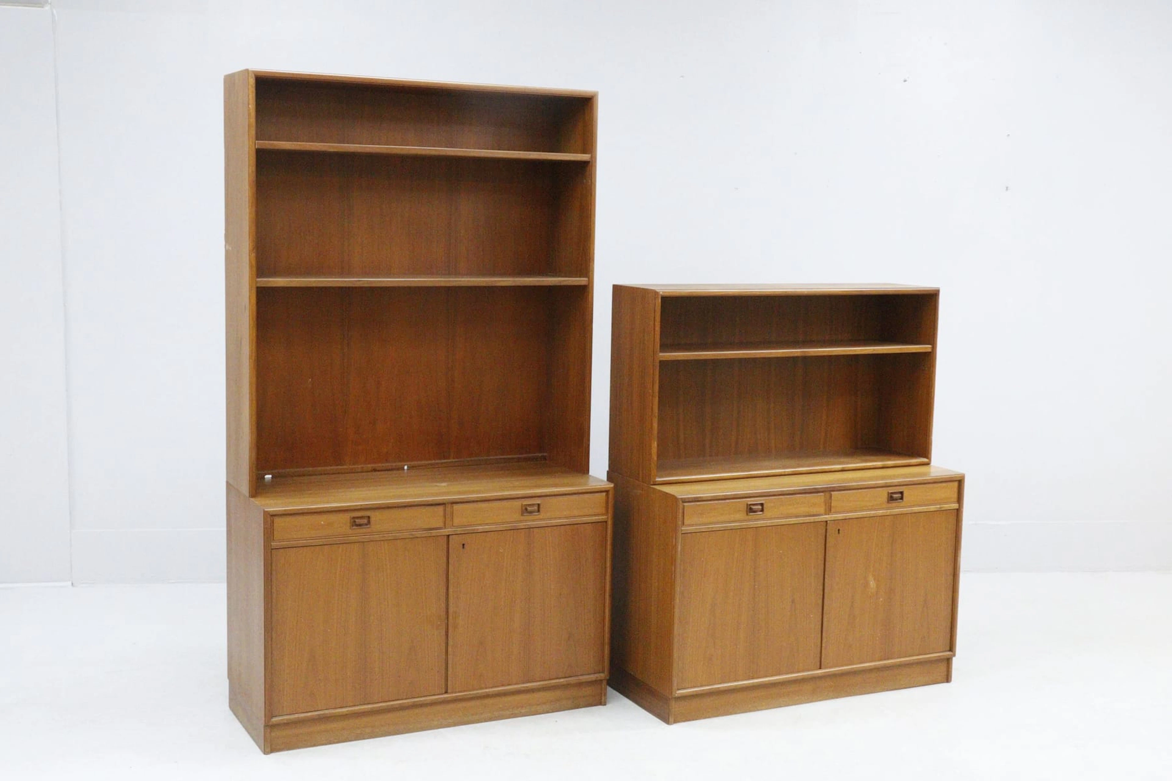 Bokhyllor, teak, 4 delar
