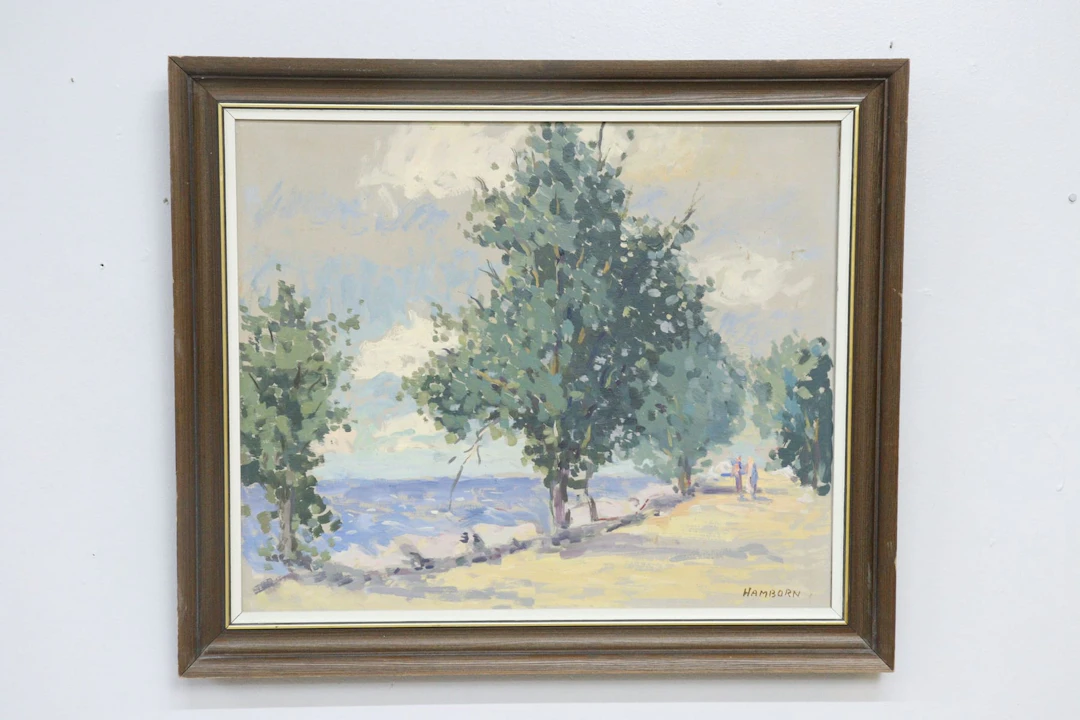 Axel Hamborn, gouache, signerad