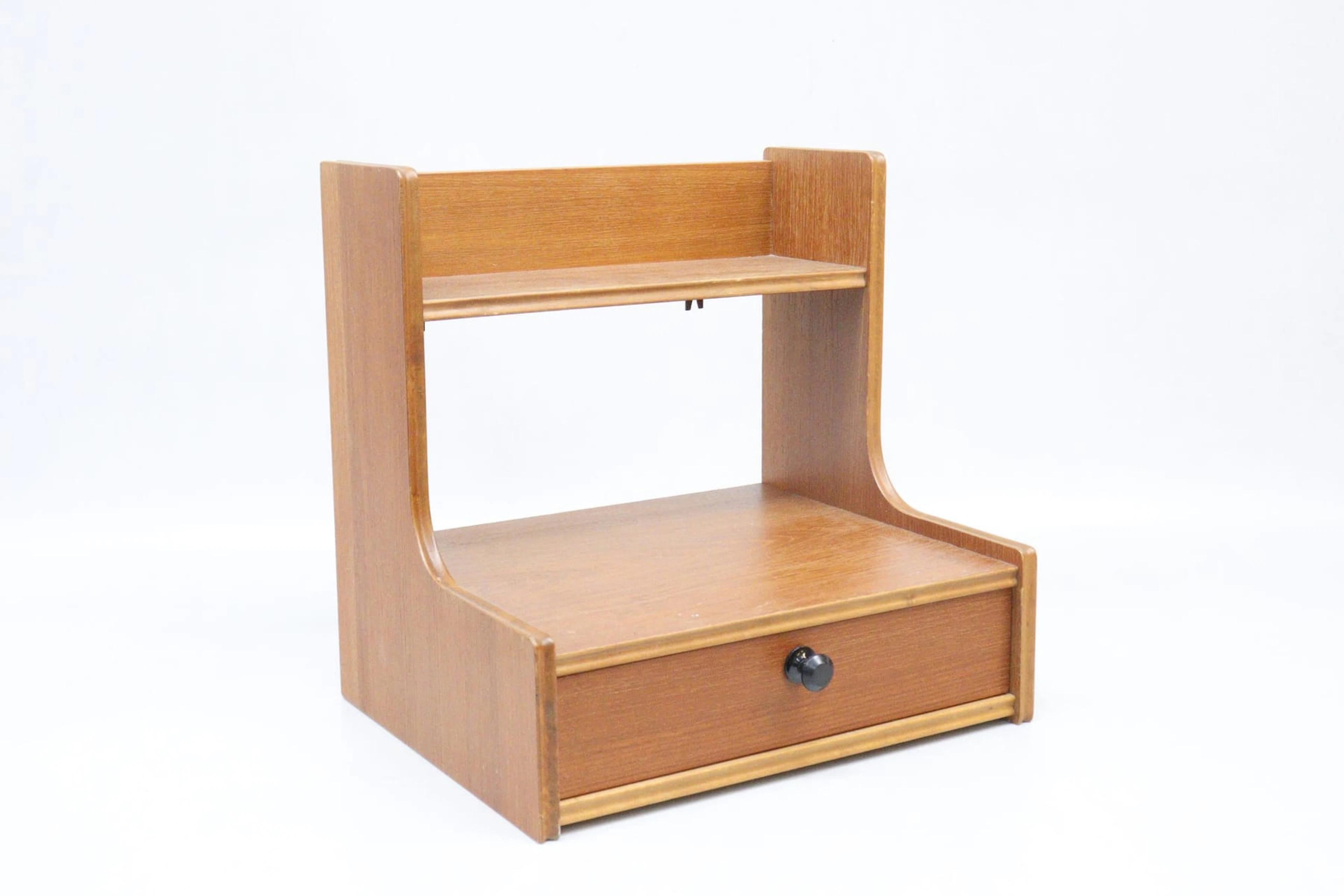 Sängbord, teak, vägghängt