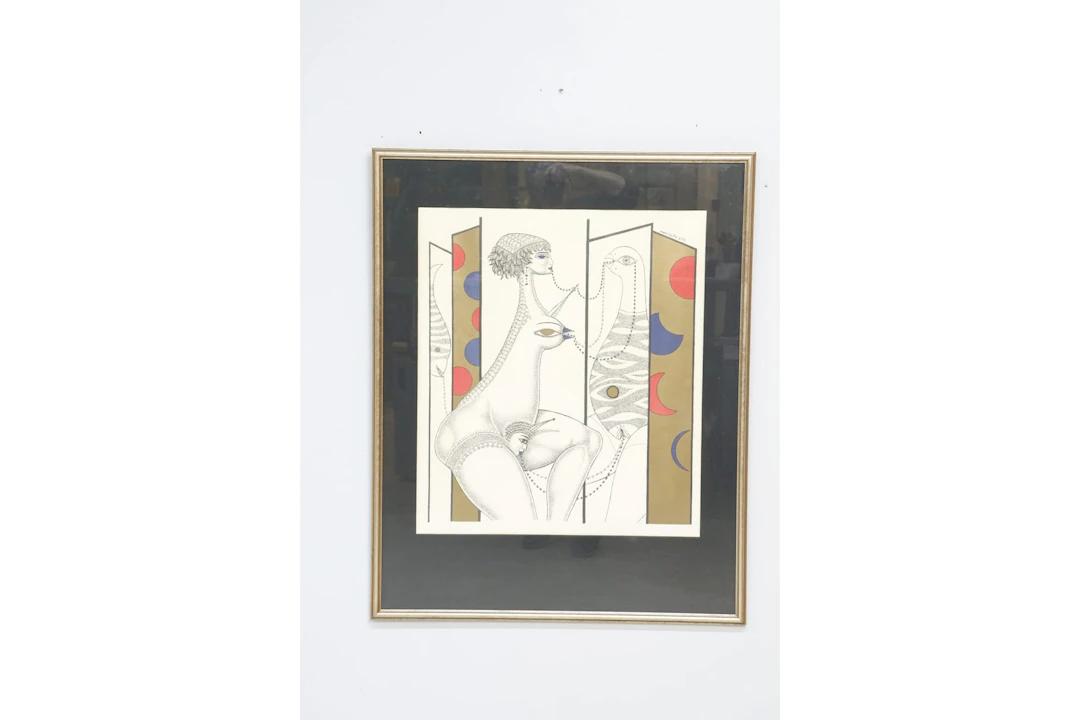 Max Walter Svanberg, litografi, signerad i trycket