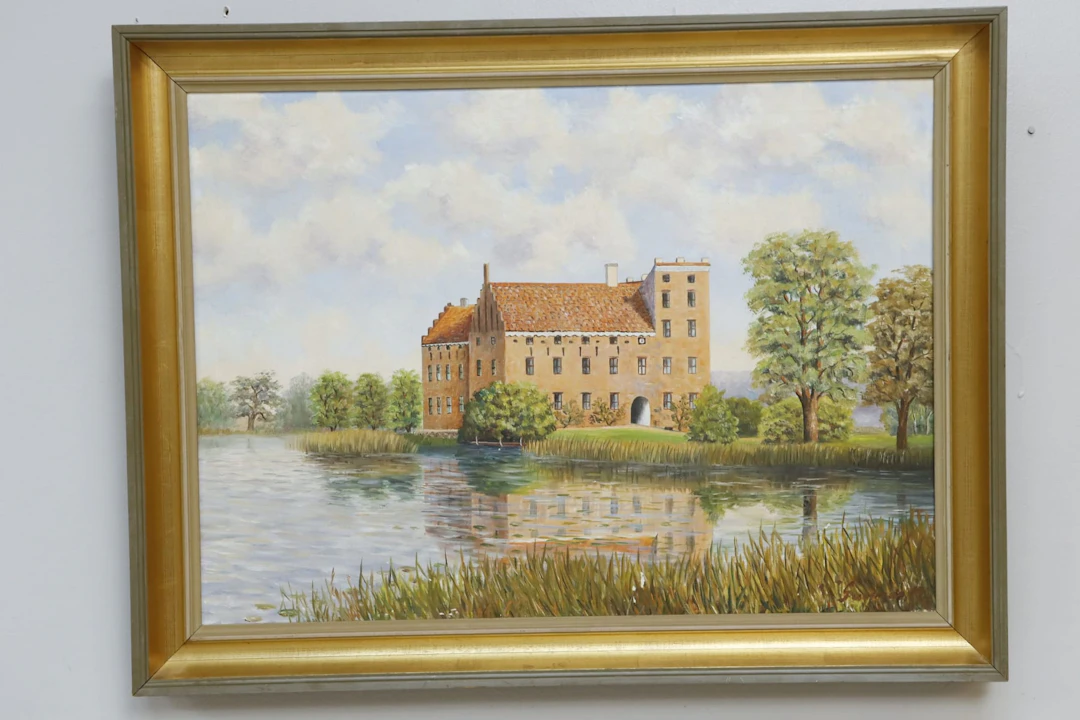 Oidentifierad konstnär, Svaneholms slott, olja på duk, signerad