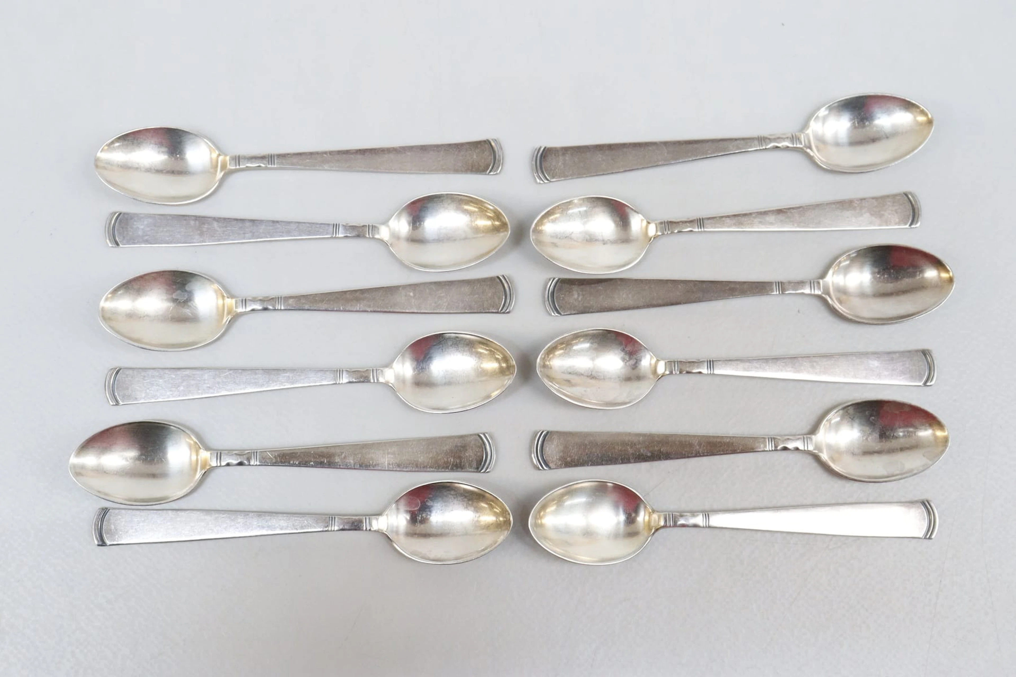 Skedar, 12st, silver, vikt 135 gram, Rosenholm