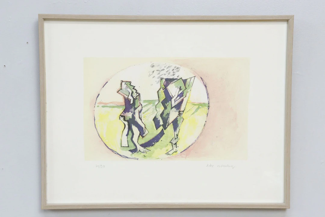 Acke Oldenburg, litografi, signerad