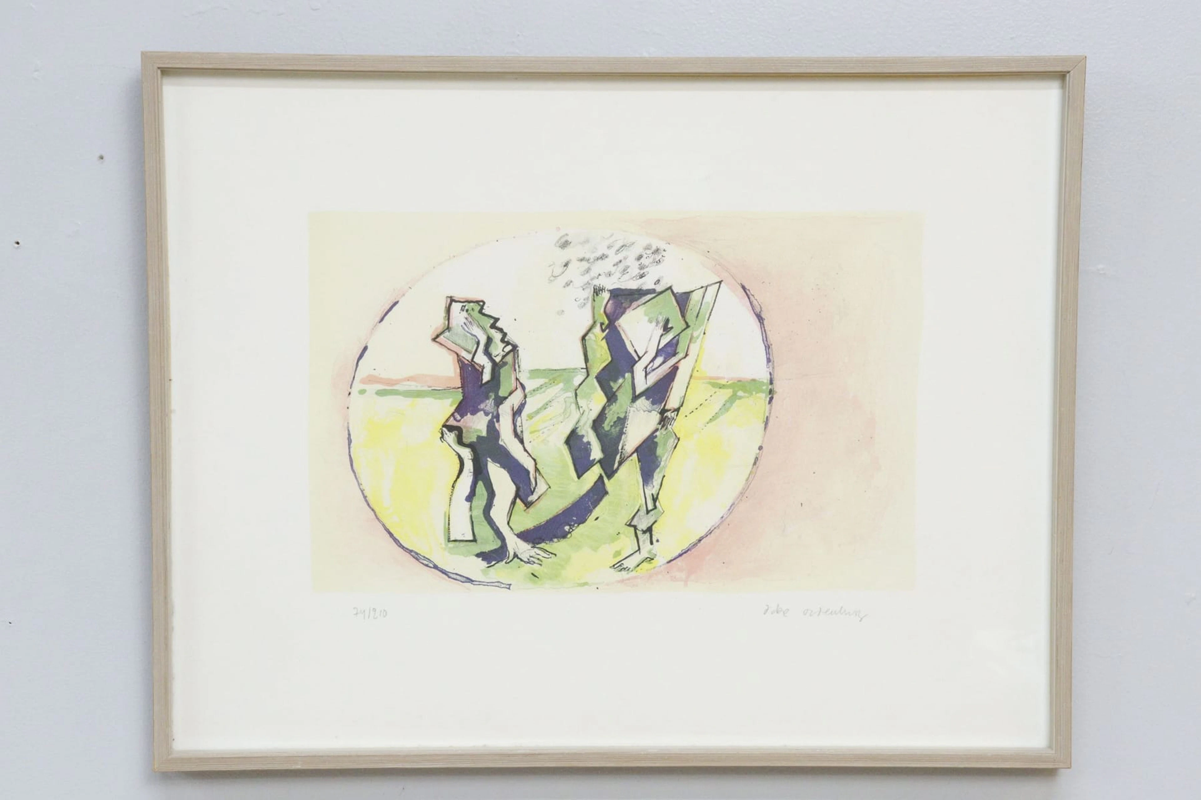 Acke Oldenburg, litografi, signerad