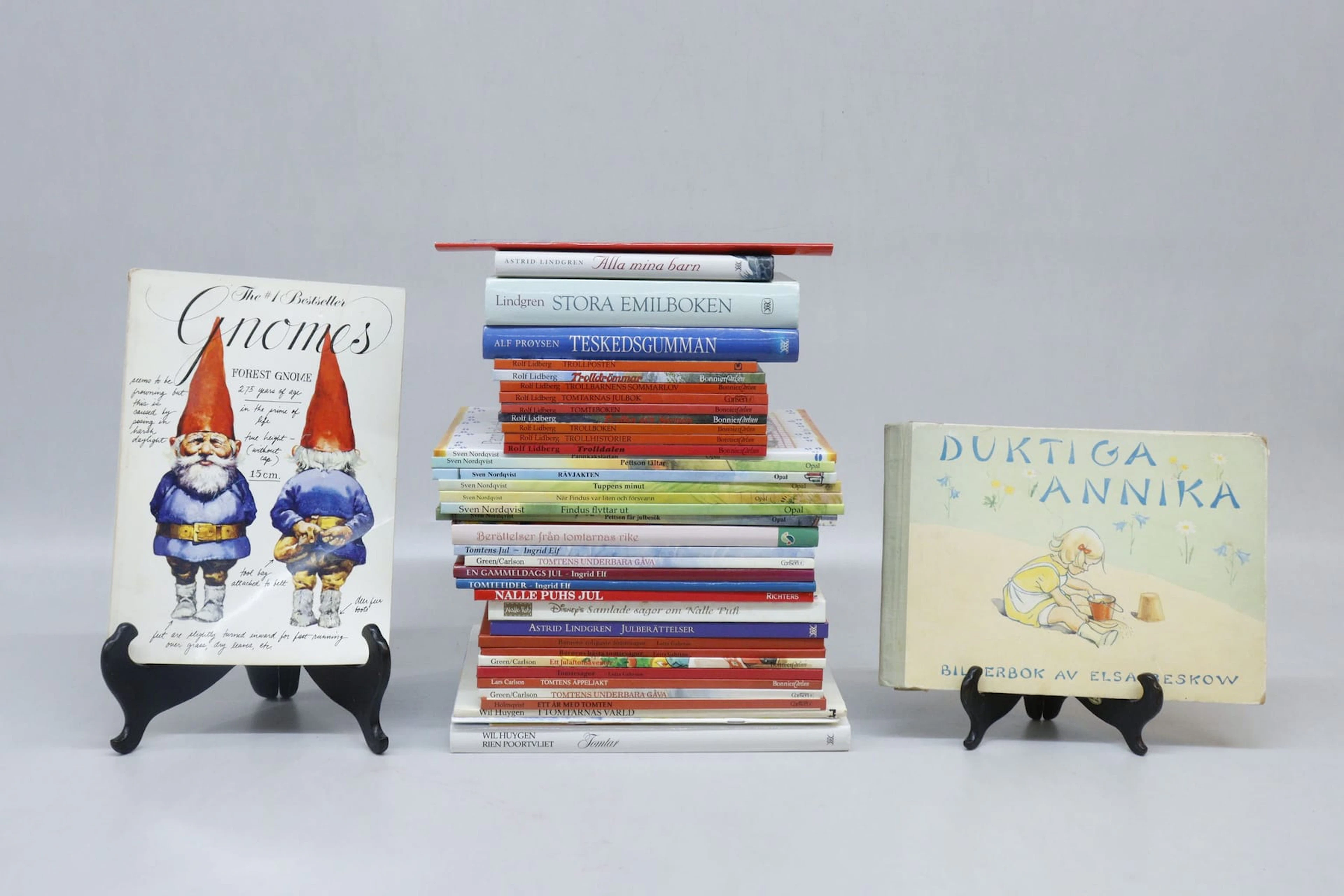 Barnböcker, bla Elsa Beskow, Astrid Lindgren, Rolf Lidberg