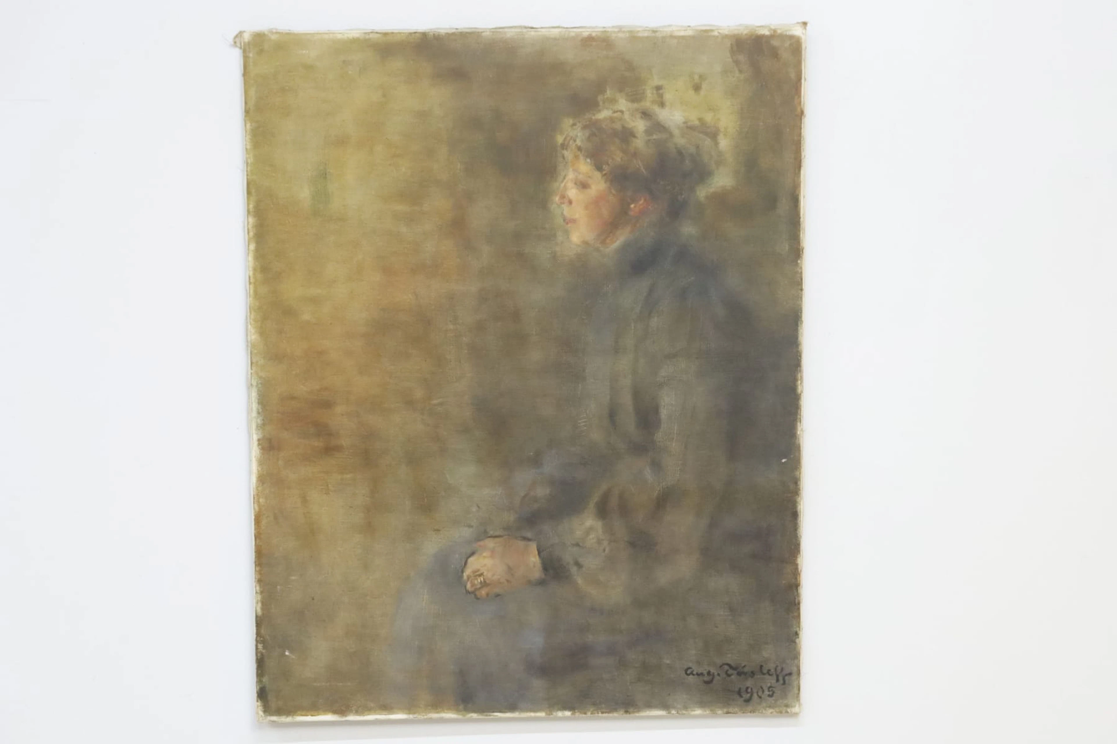 August Tørsleff, Danmark, (1884–1968) olja på duk, signerad, daterad 1905