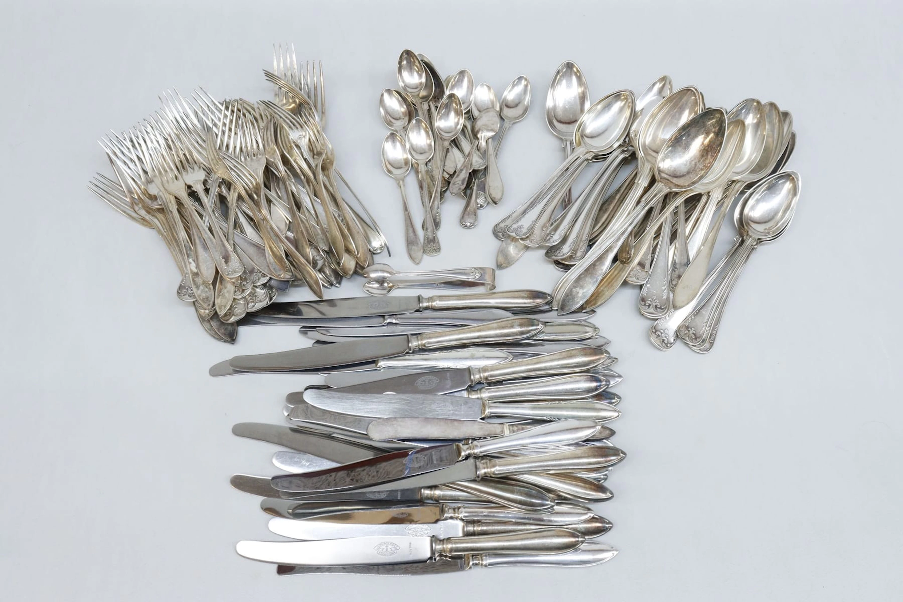 Diverse bestick, nysilver, vikt 7,2kg