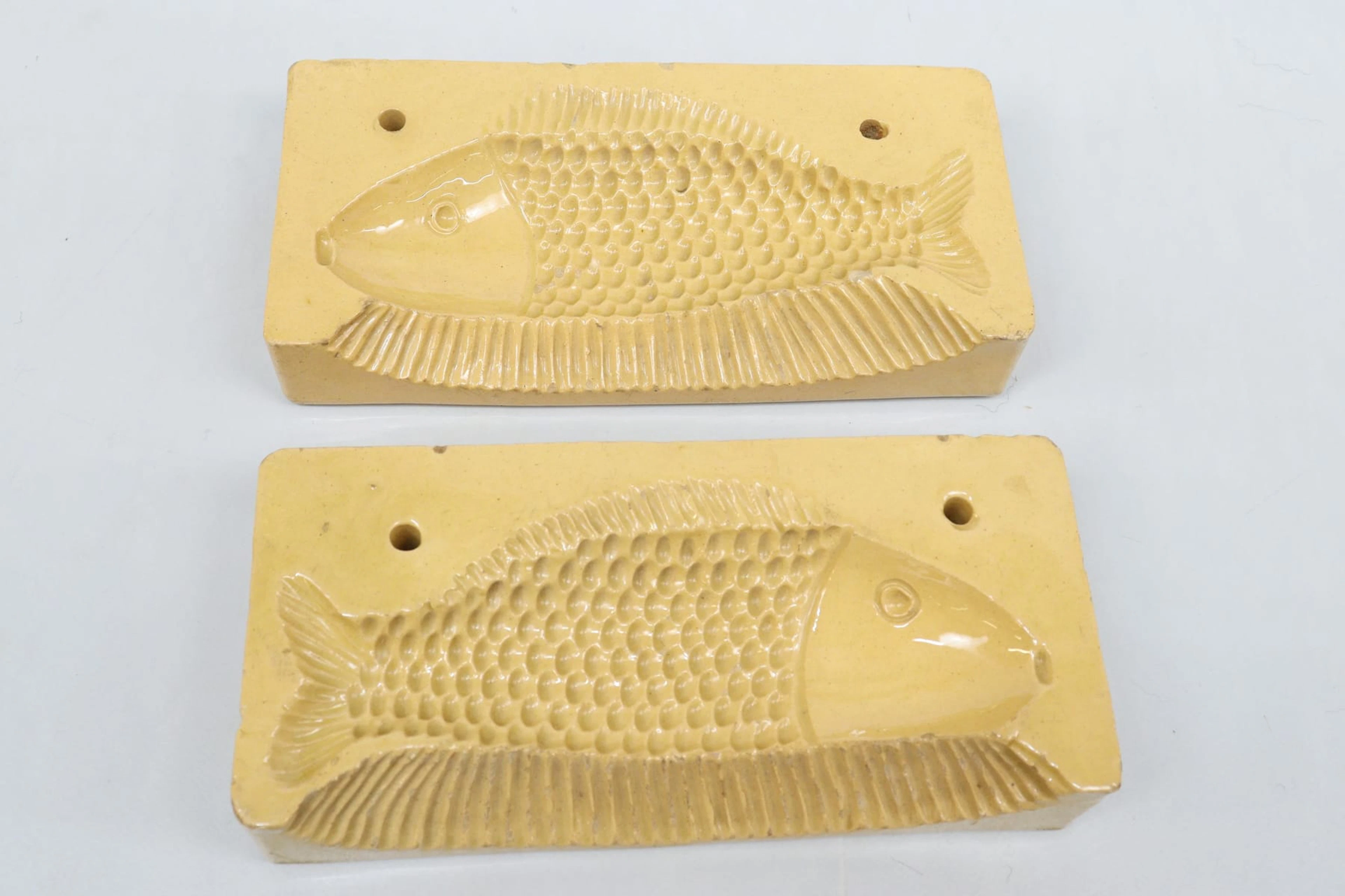 Smörform, fiskmönster, 2-delar, Höganäs