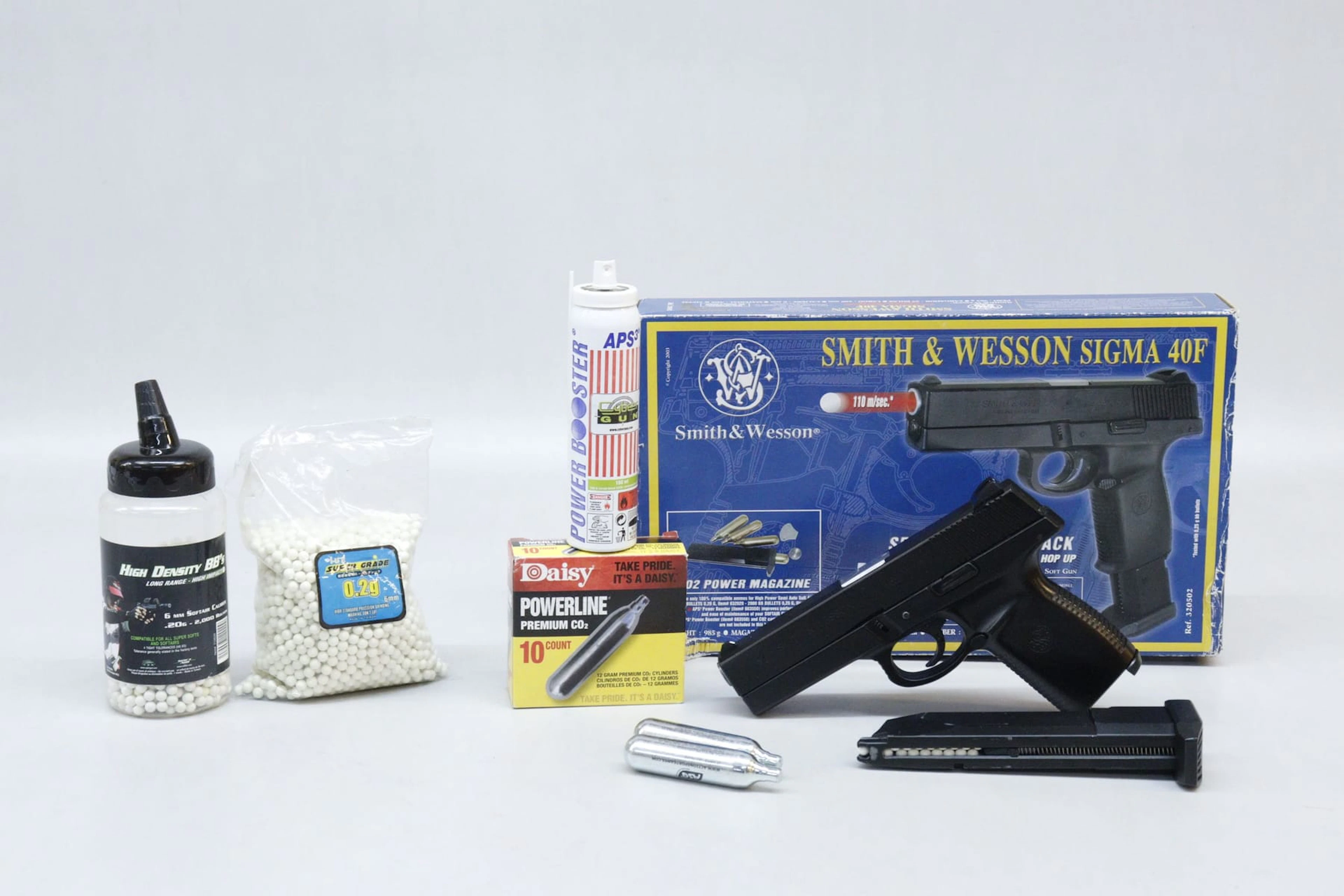 Soft air gun, Smith & Wesson Sigma 40F, med tillbehör
