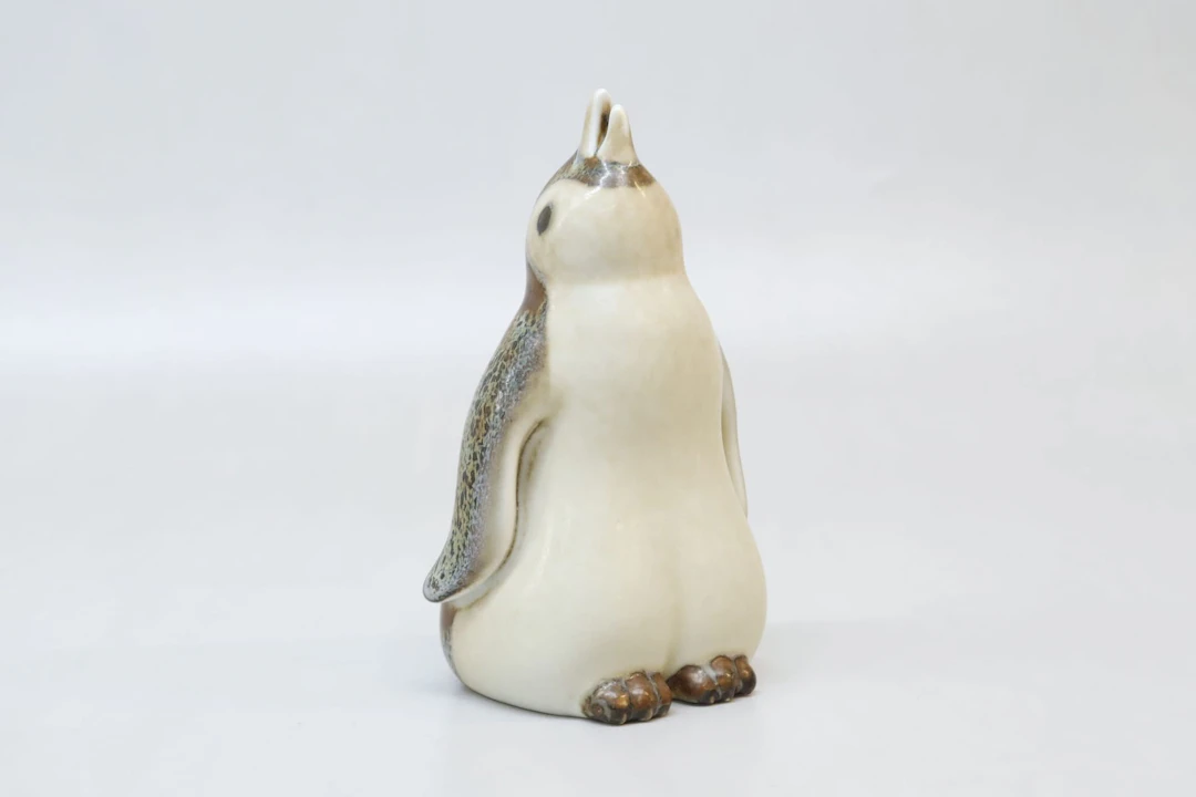 Figurin, pingvin, Gunnar Nylund, Rörstrand, signerad