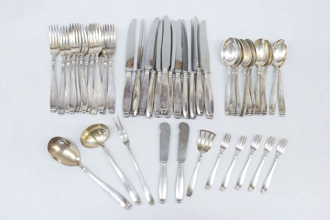 Bestick, 47 delar, nysilver, Bremen