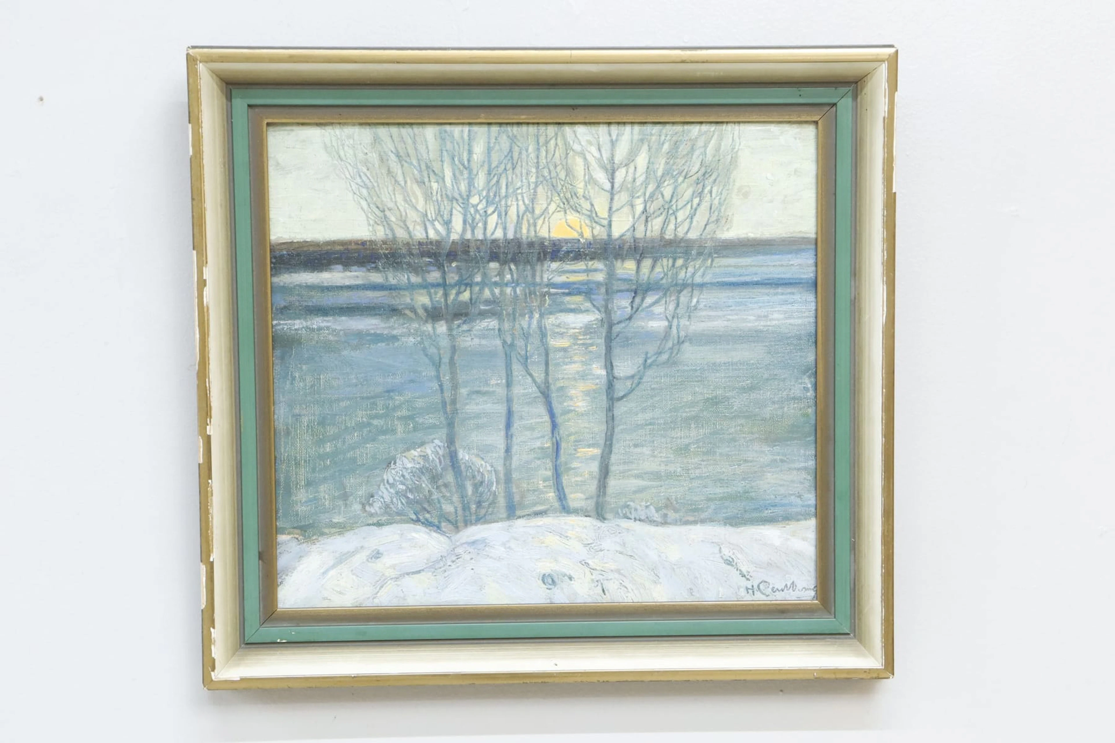 Hugo Carlberg, olja på duk, signerad