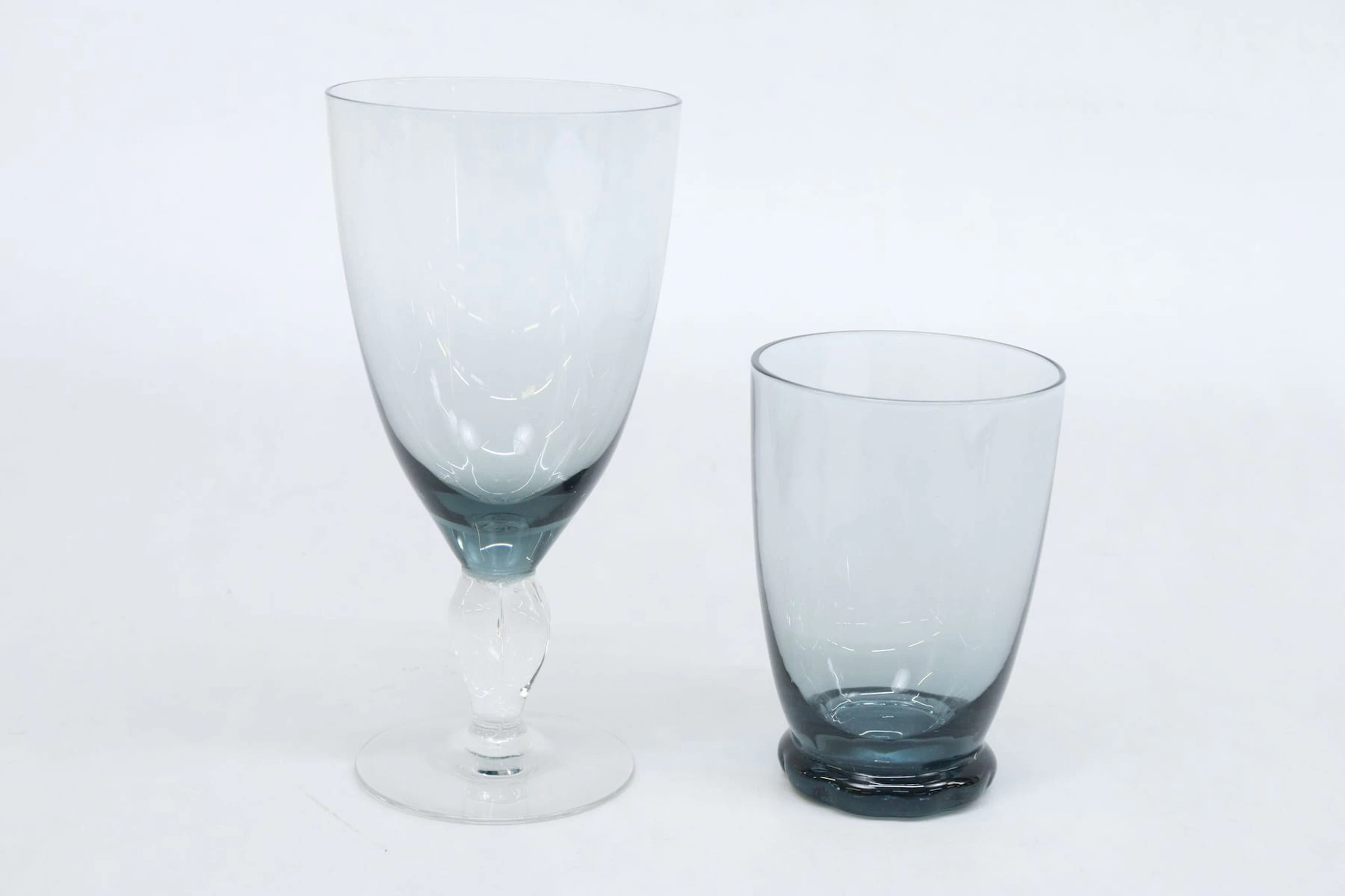 Vinglas, 6st, samt selterglas, 12st, Skruf, 1930-tal