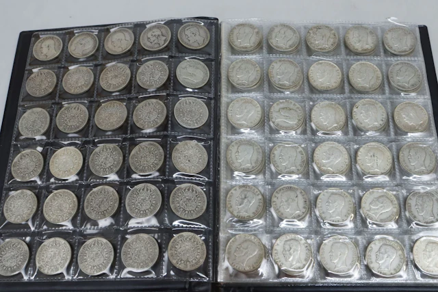 Myntsamling, silver mm, Sverige