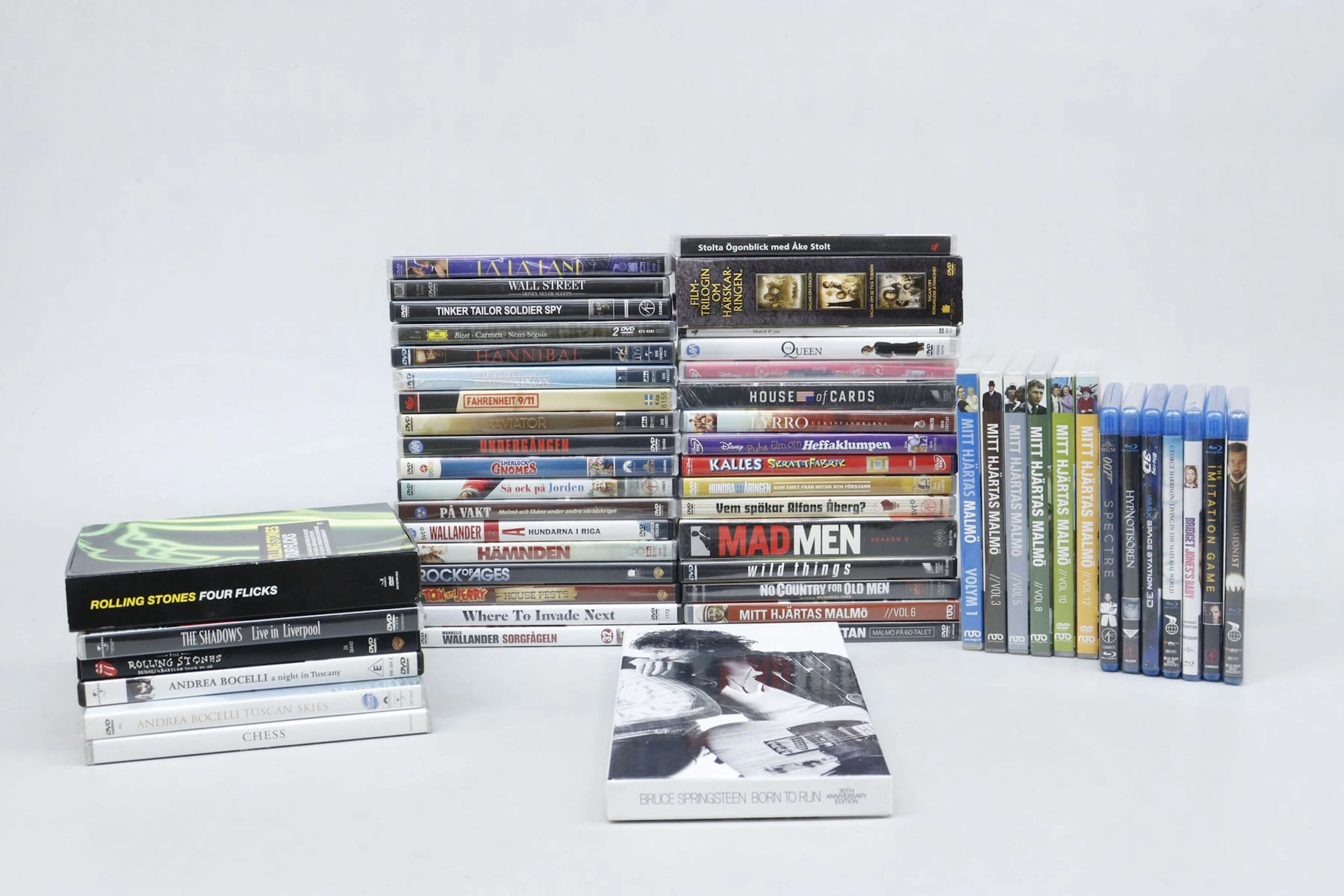 DVD, Blueray, bla musik, Bruce Springsteen, Rolling Stones, the Shadows mm