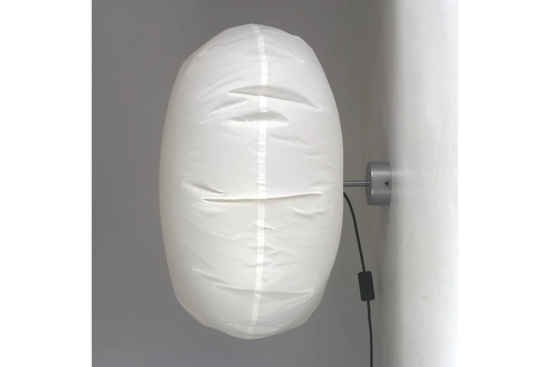 Vägglampor, 1 par, Globlow Snowcrasch, grålackad metall med vit nylon-skärm