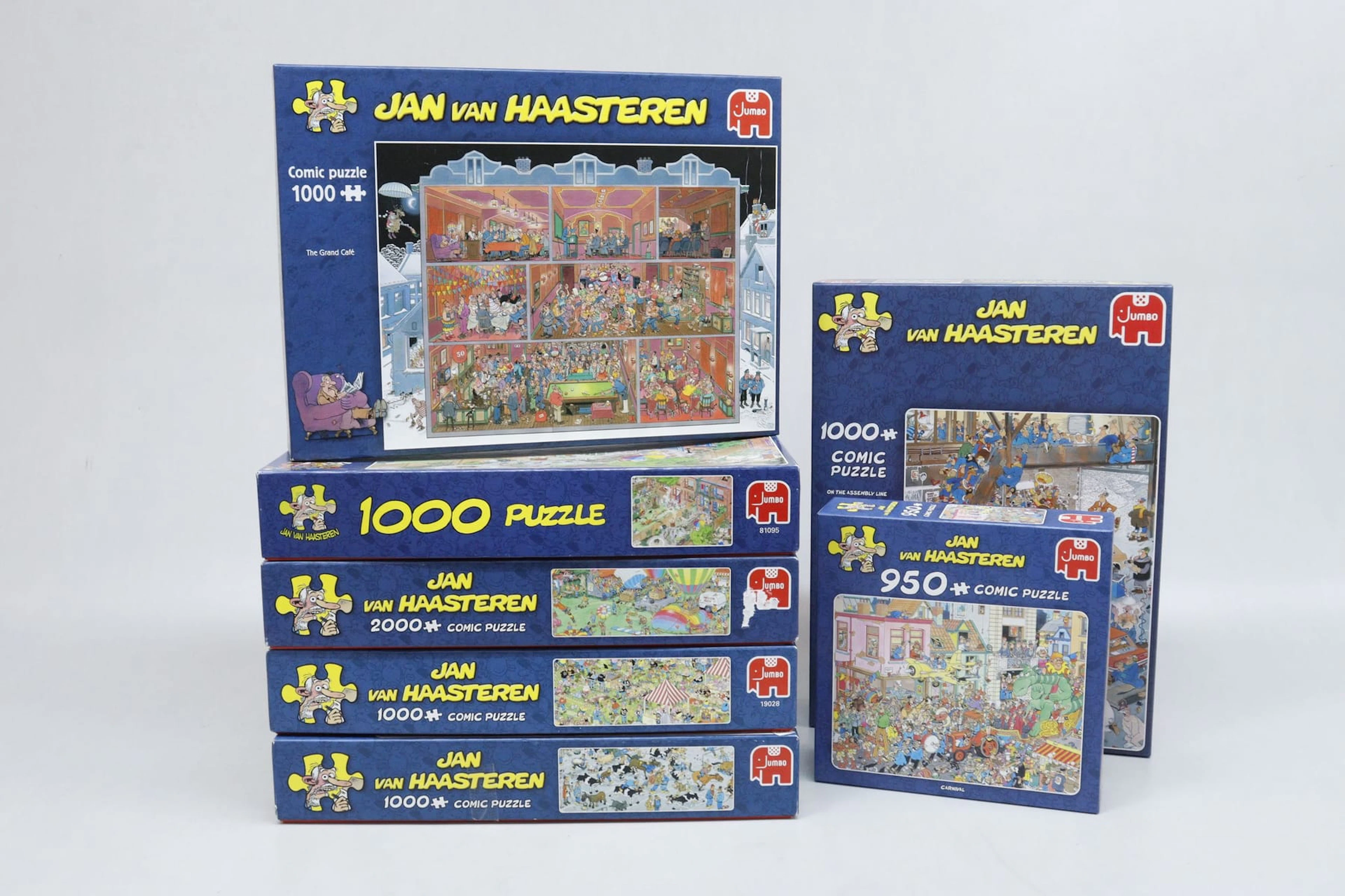 Pussel, 7st, Jan van Haasteren, 950-2000 bitar