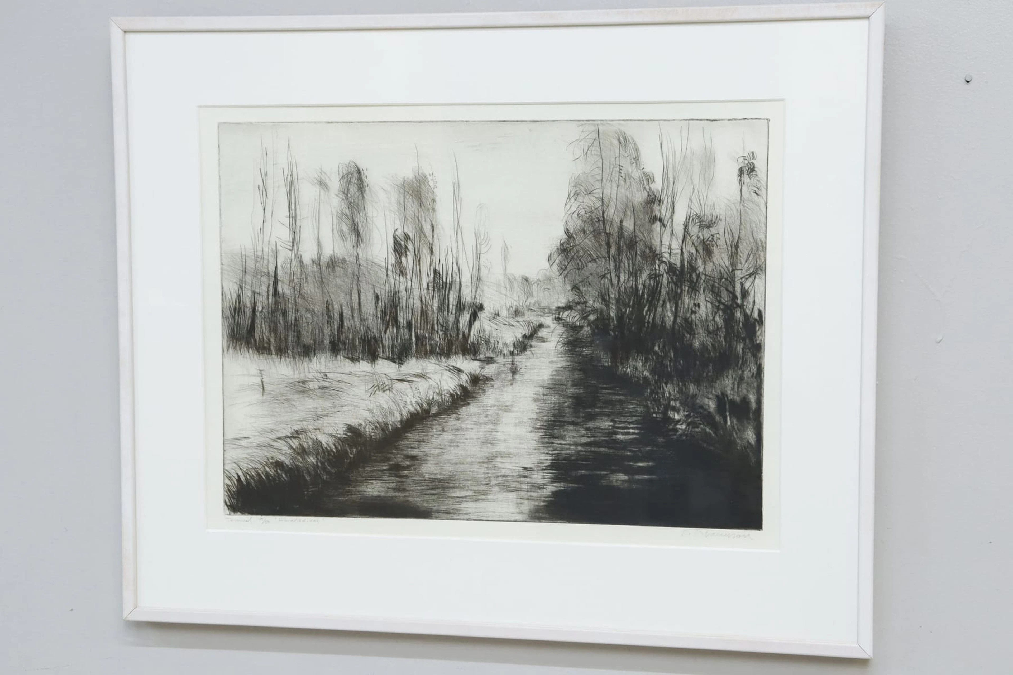 Leif Olausson, torrnål, signerad