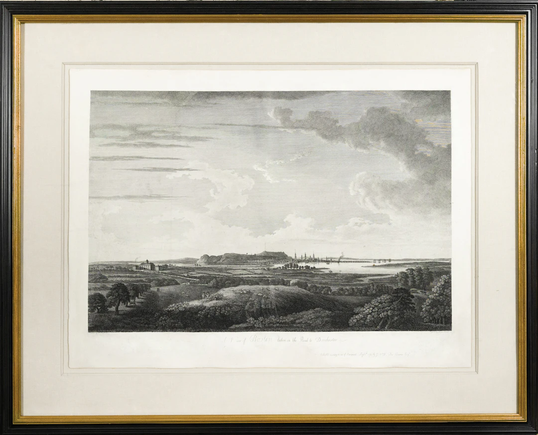 Des Barres, Pierie & Newton View of Boston taken on the road to Dorchester