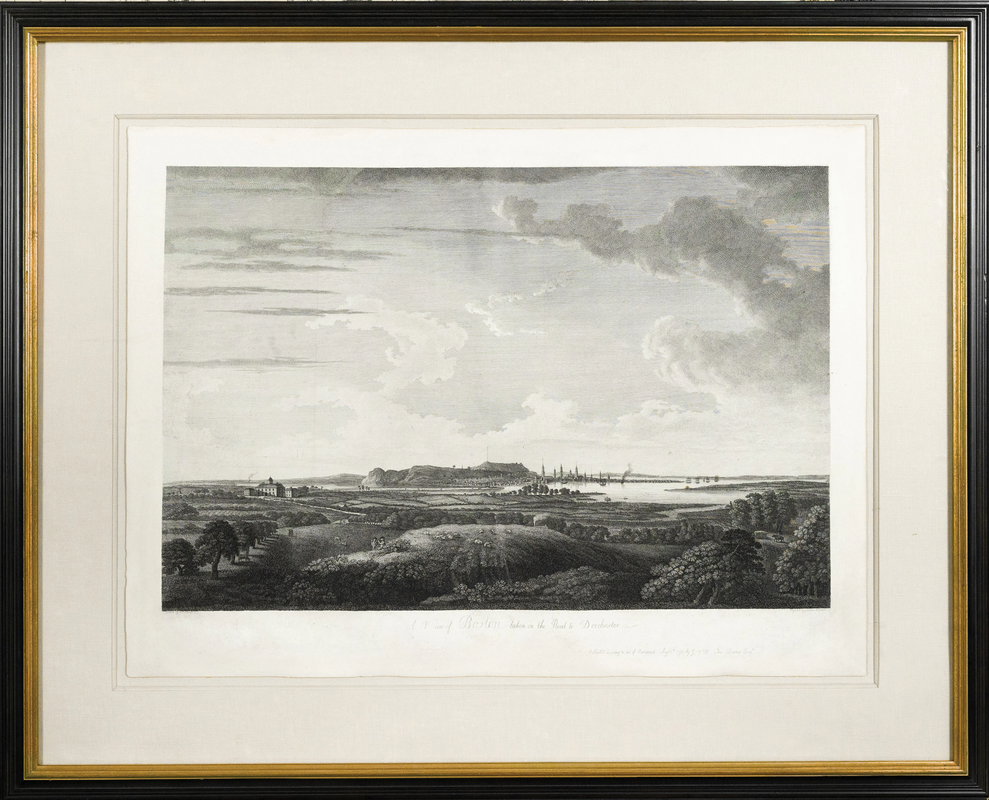 Des Barres, Pierie & Newton View of Boston taken on the road to Dorchester