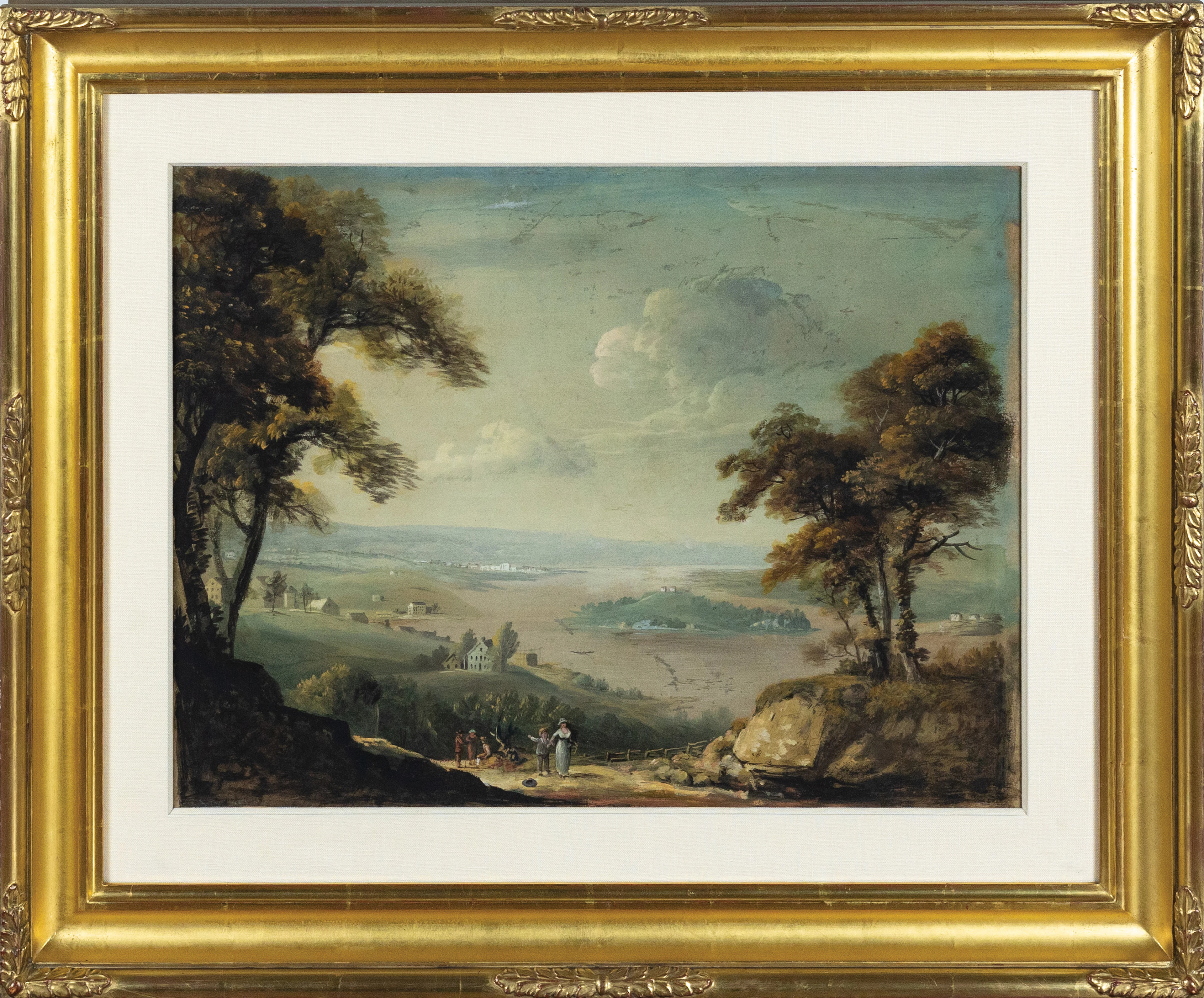 George Beck Watercolor of Georgetown & the City of Washington - The