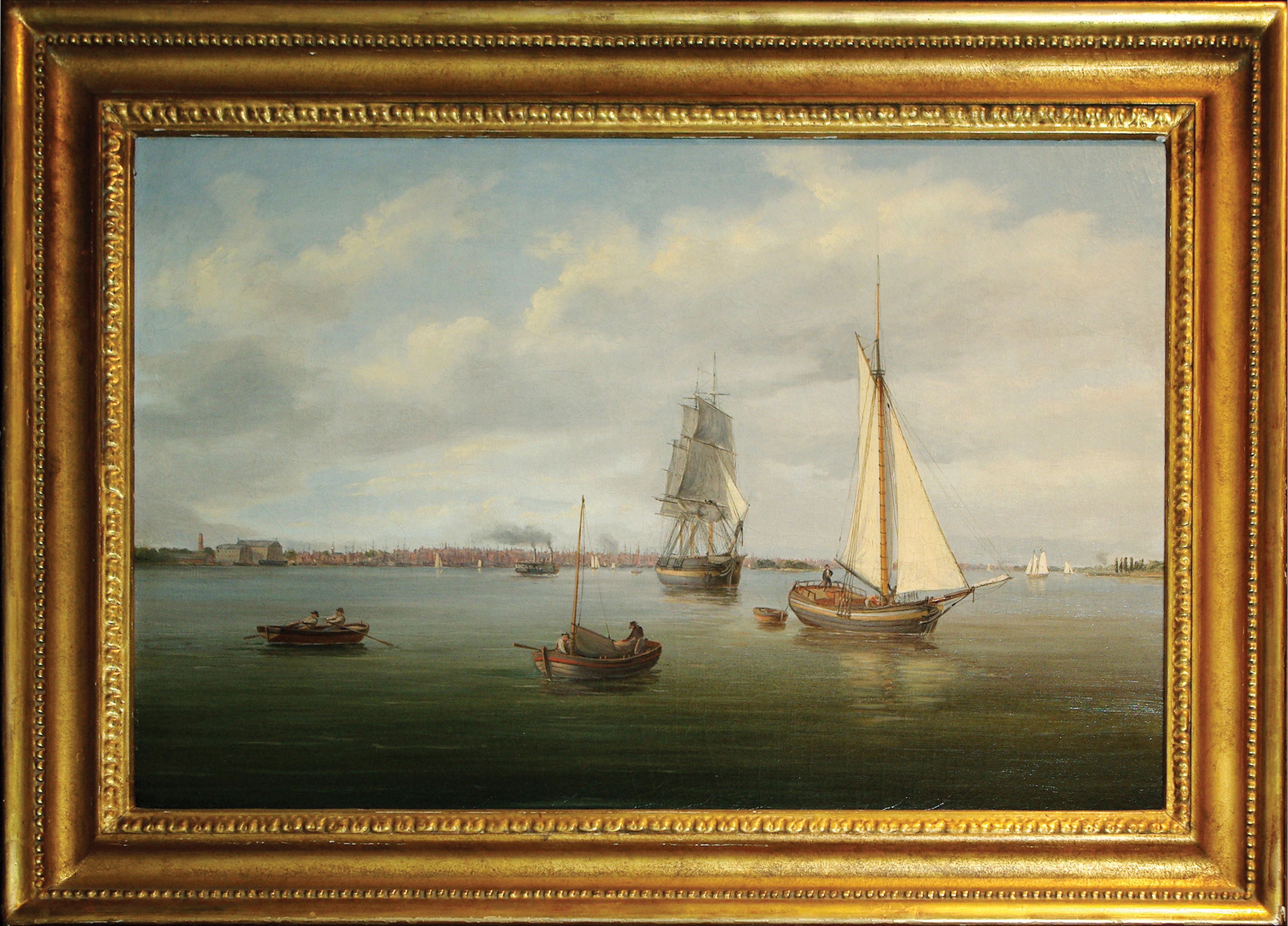 Thomas Birch Oil of Philadelphia showing the Old Navy Yard