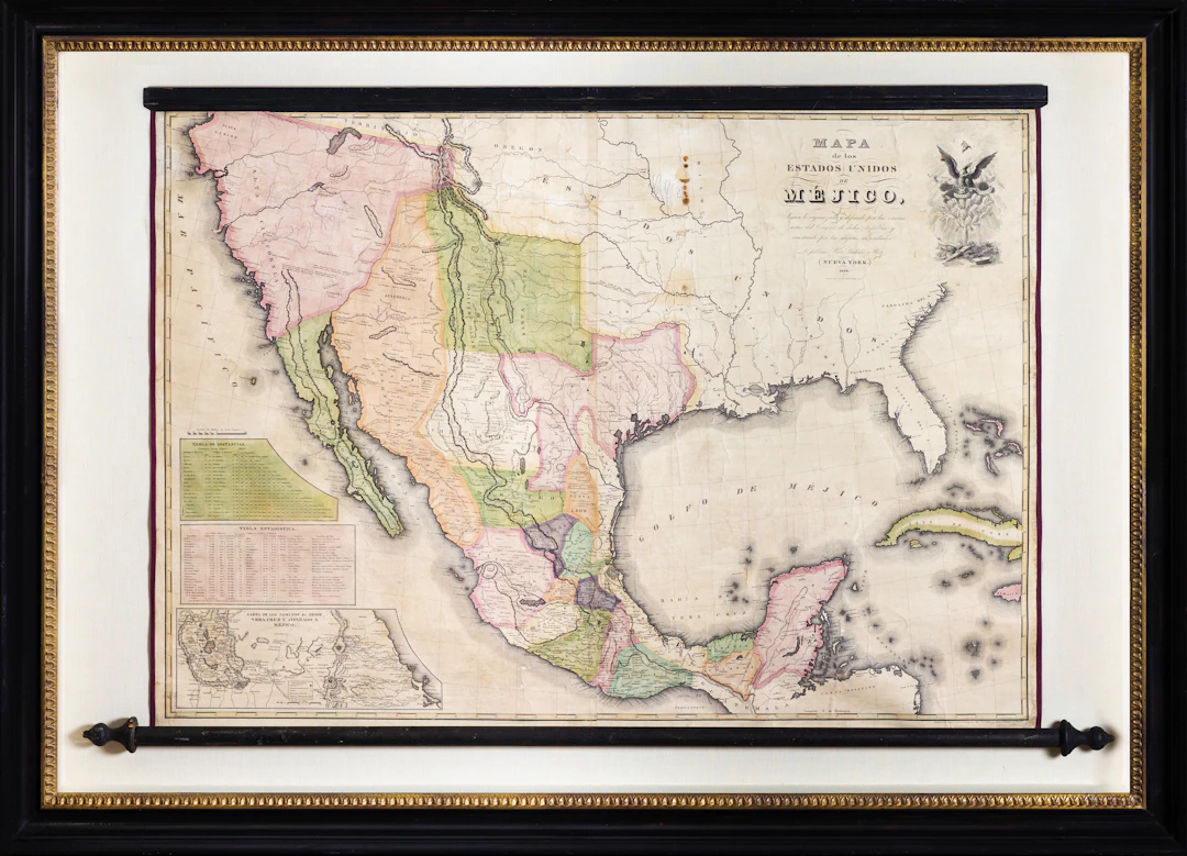 White, Gallagher & White Map of the United States of Mexico 1828