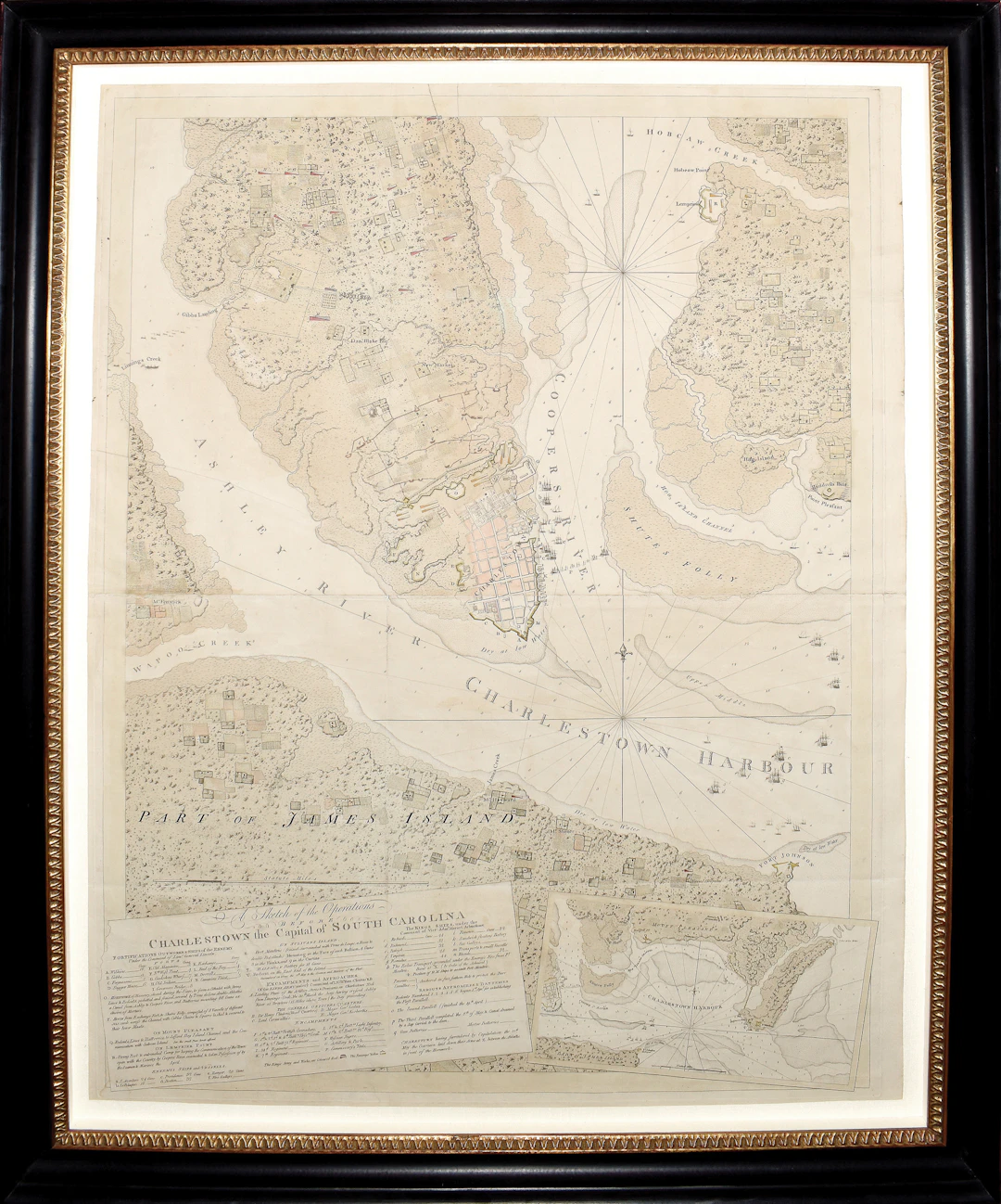 Des Barres Exceedingly Rare Map of Charlestown South Carolina during