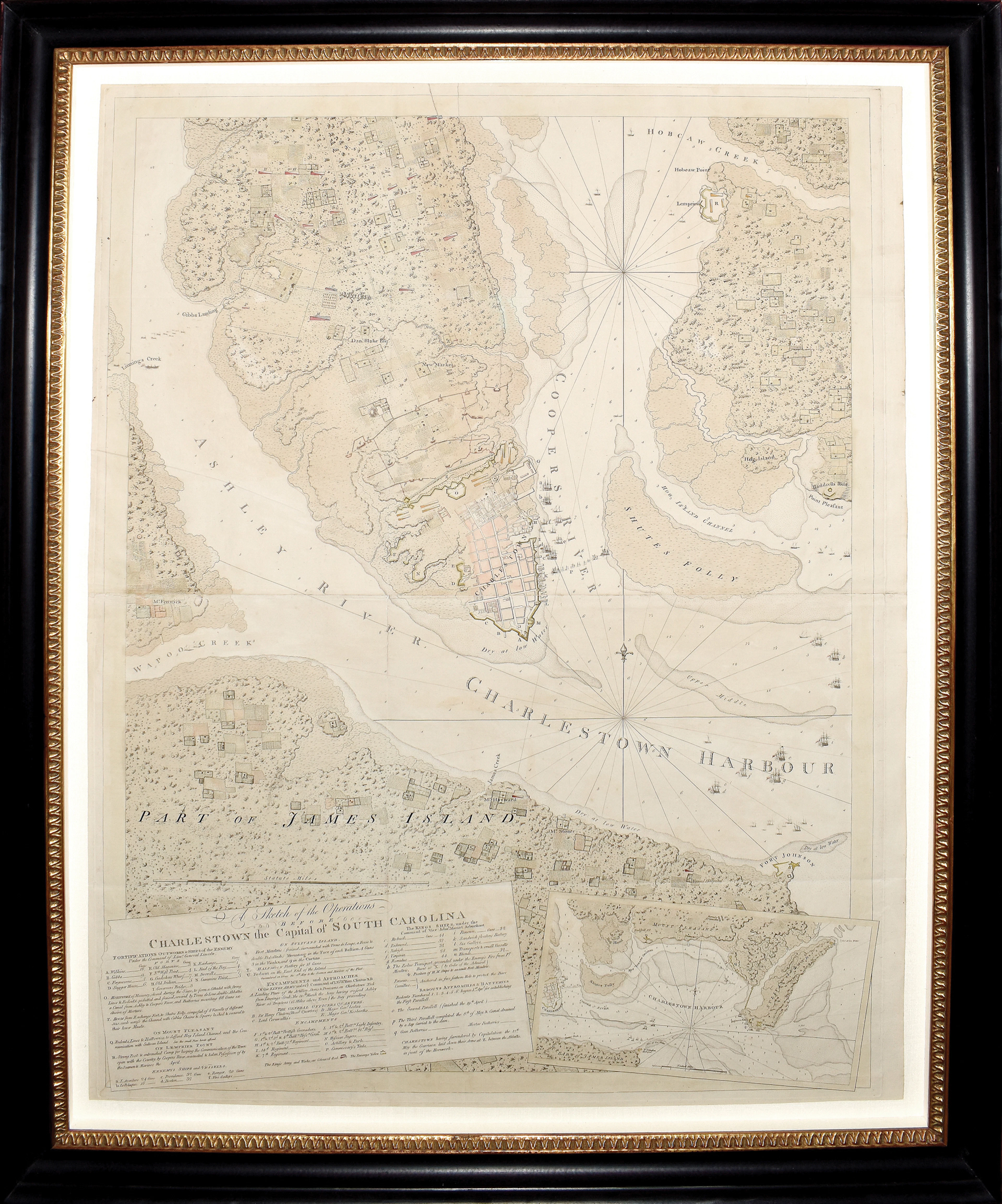 Des Barres Exceedingly Rare Map of Charlestown South Carolina during