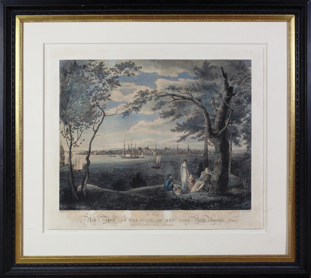 Seymour and Birch engraving of City of New York in the State of New York