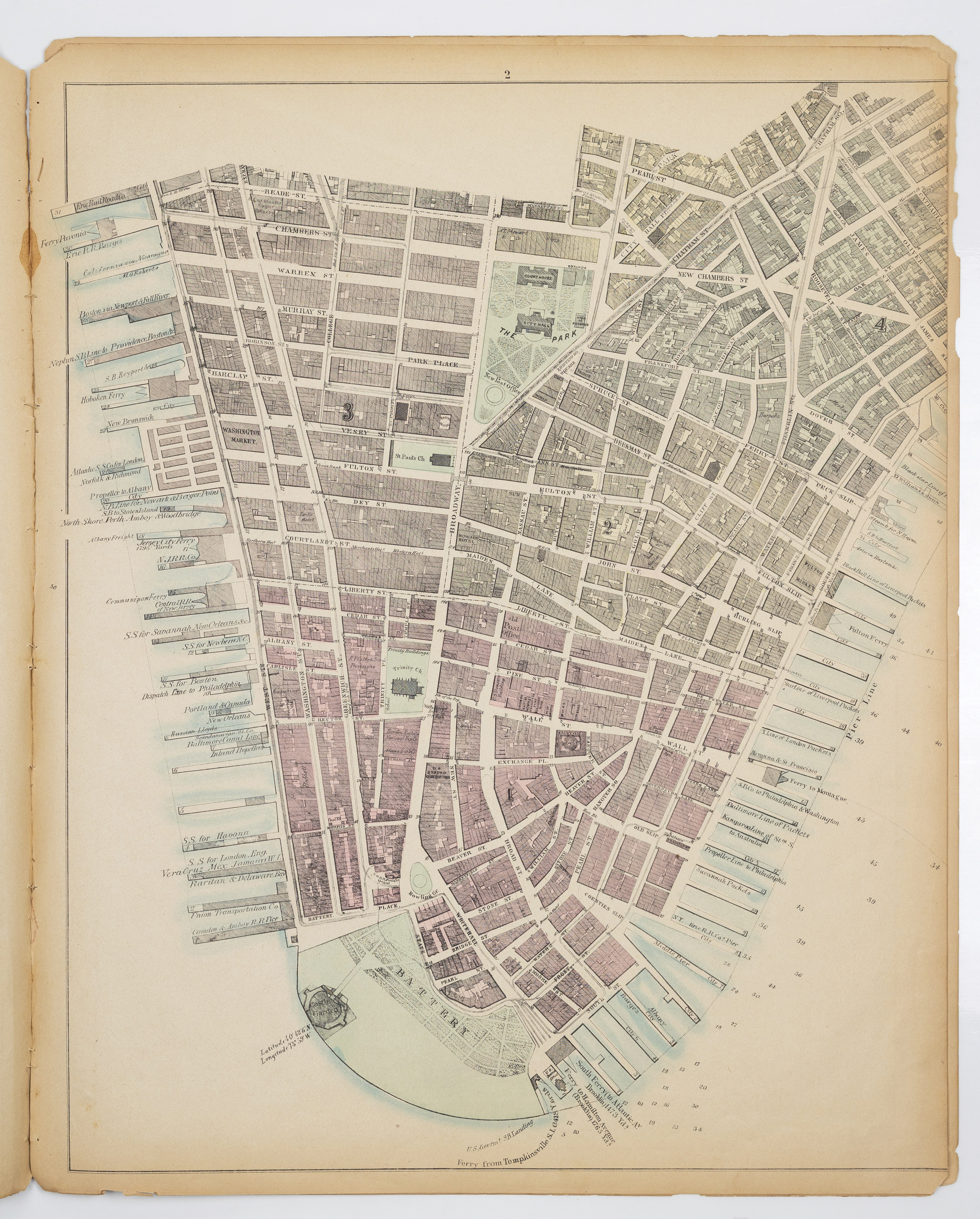 Dripp's Plan of New York City 1867