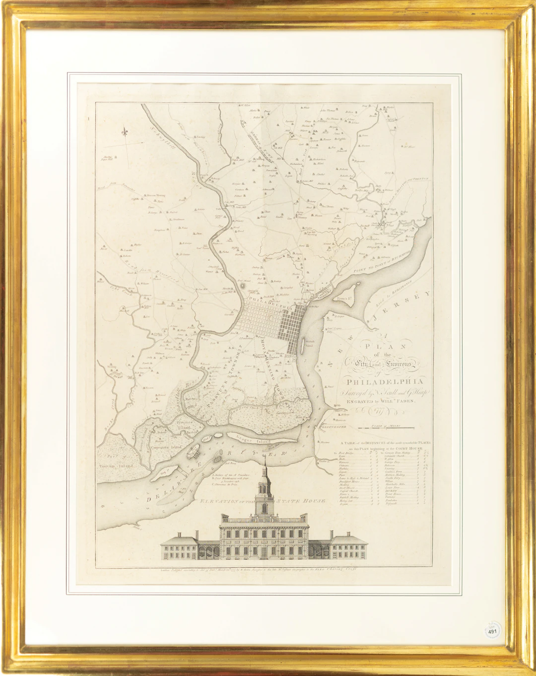 Faden's Plan of the City and Environs of Philadelphia, 1777