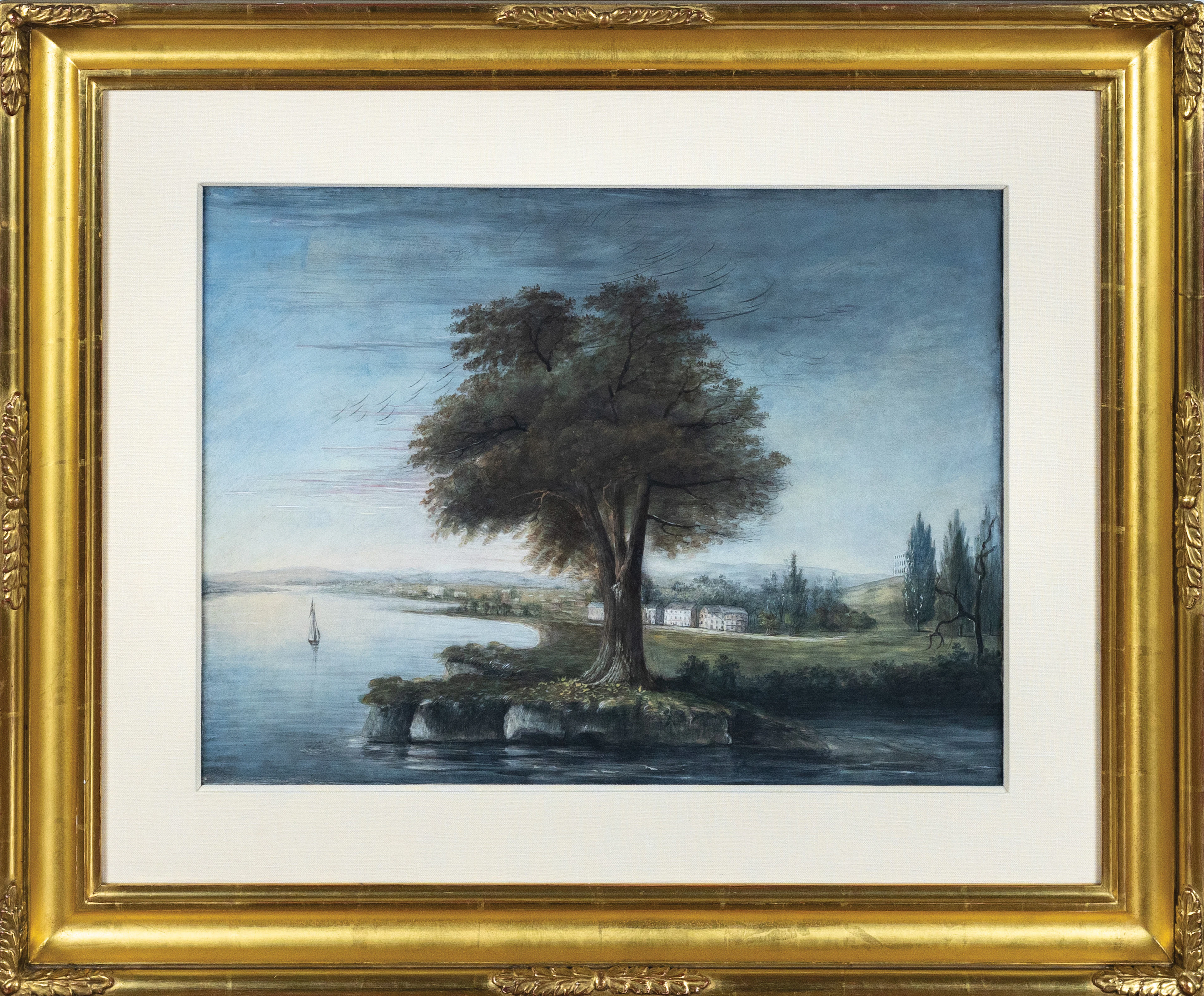 George Beck Watercolor of a North View of the City of Washington -